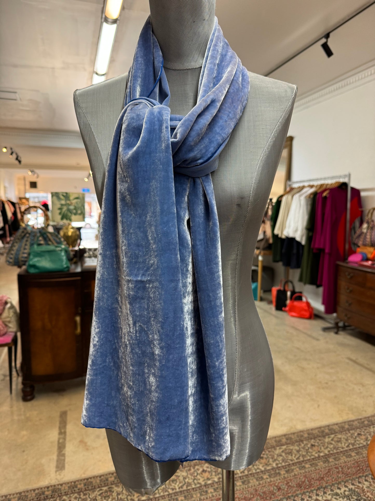 SYLVIA RILEY velvet scarf