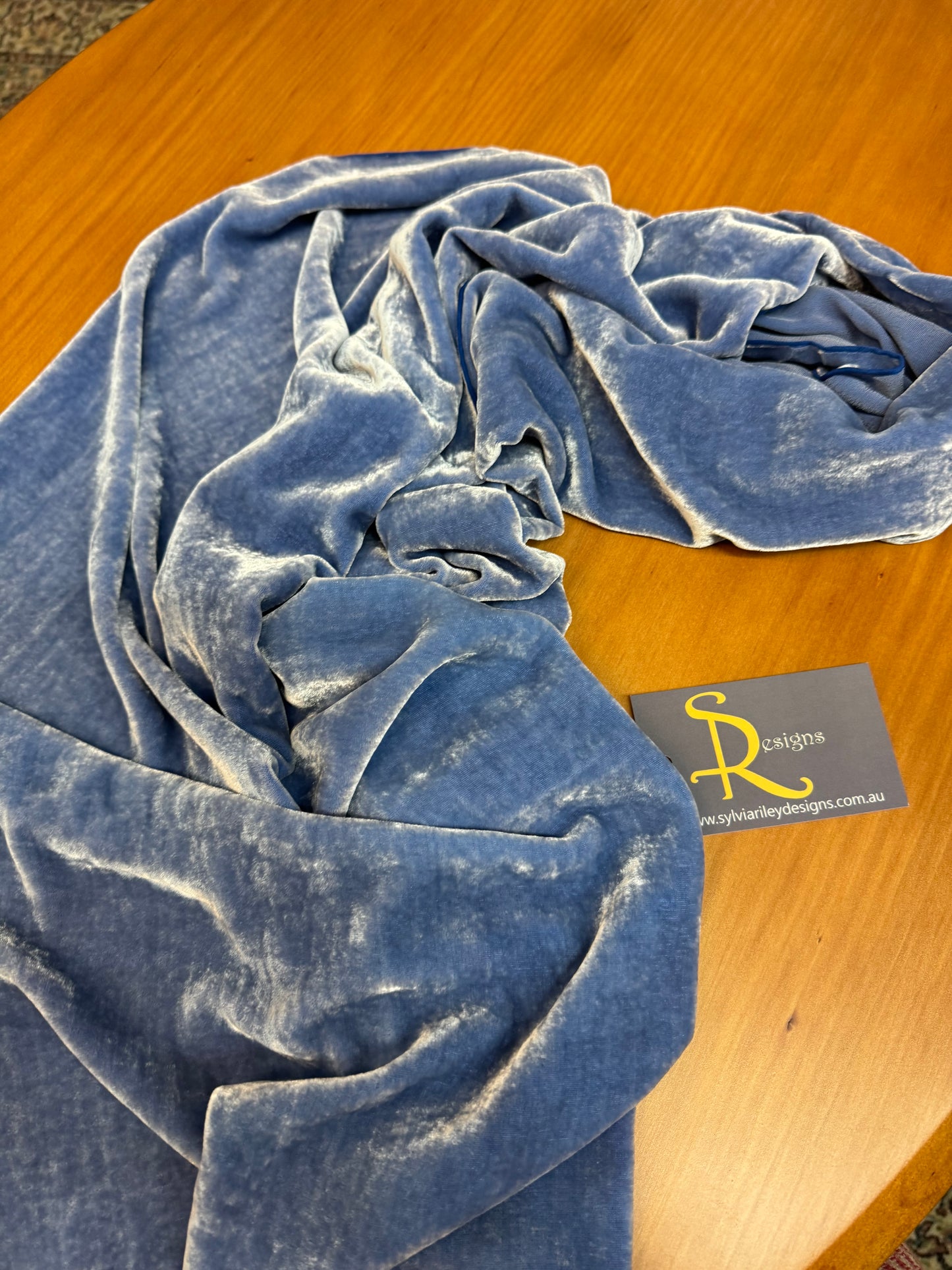 SYLVIA RILEY velvet scarf
