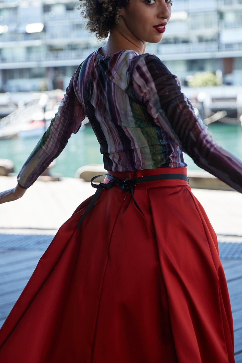 Jordan Bonded Satin Skirt