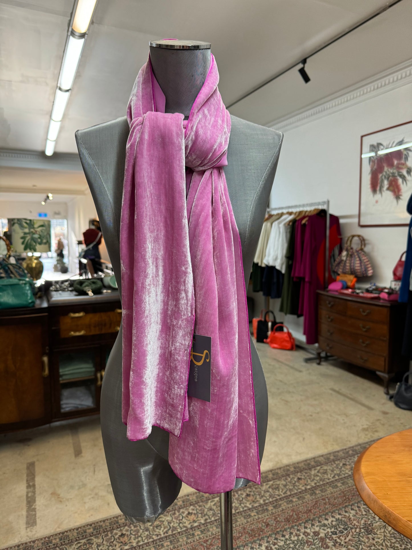 SYLVIA RILEY velvet scarf