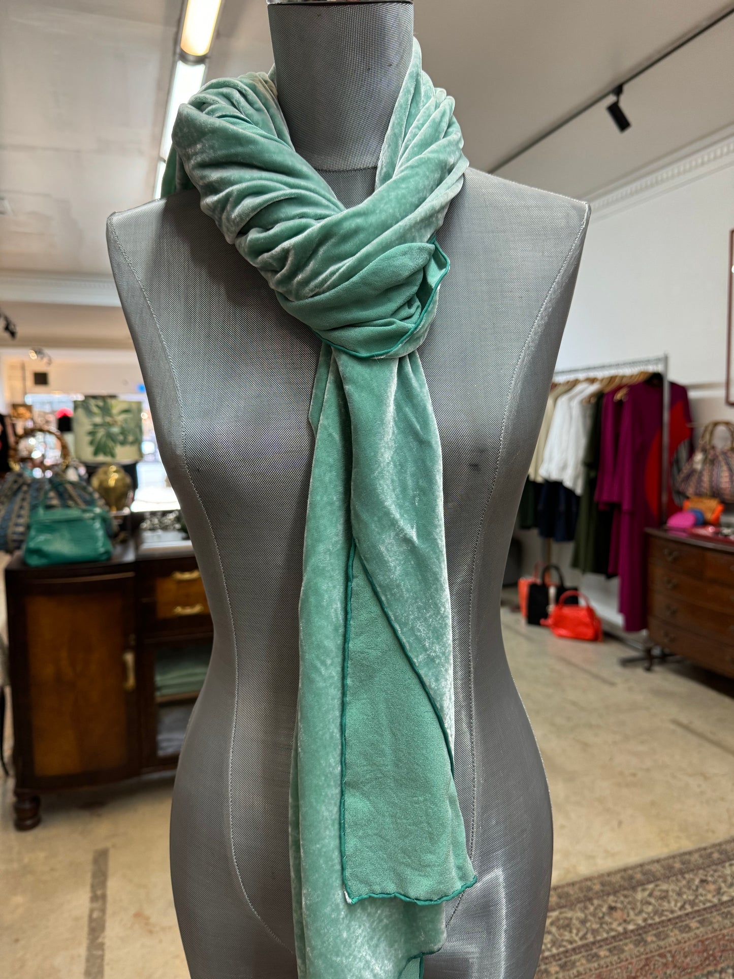 SYLVIA RILEY velvet scarf