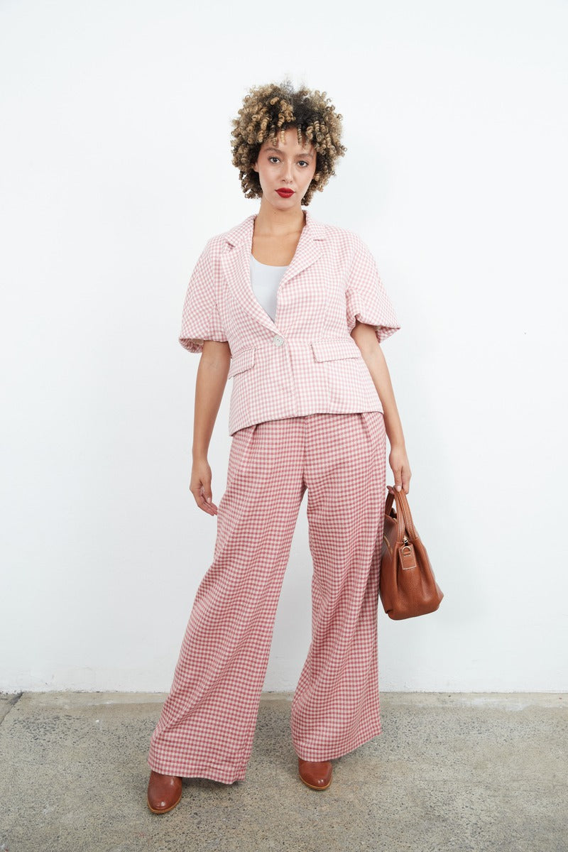 Soraya Pink Check Jacket