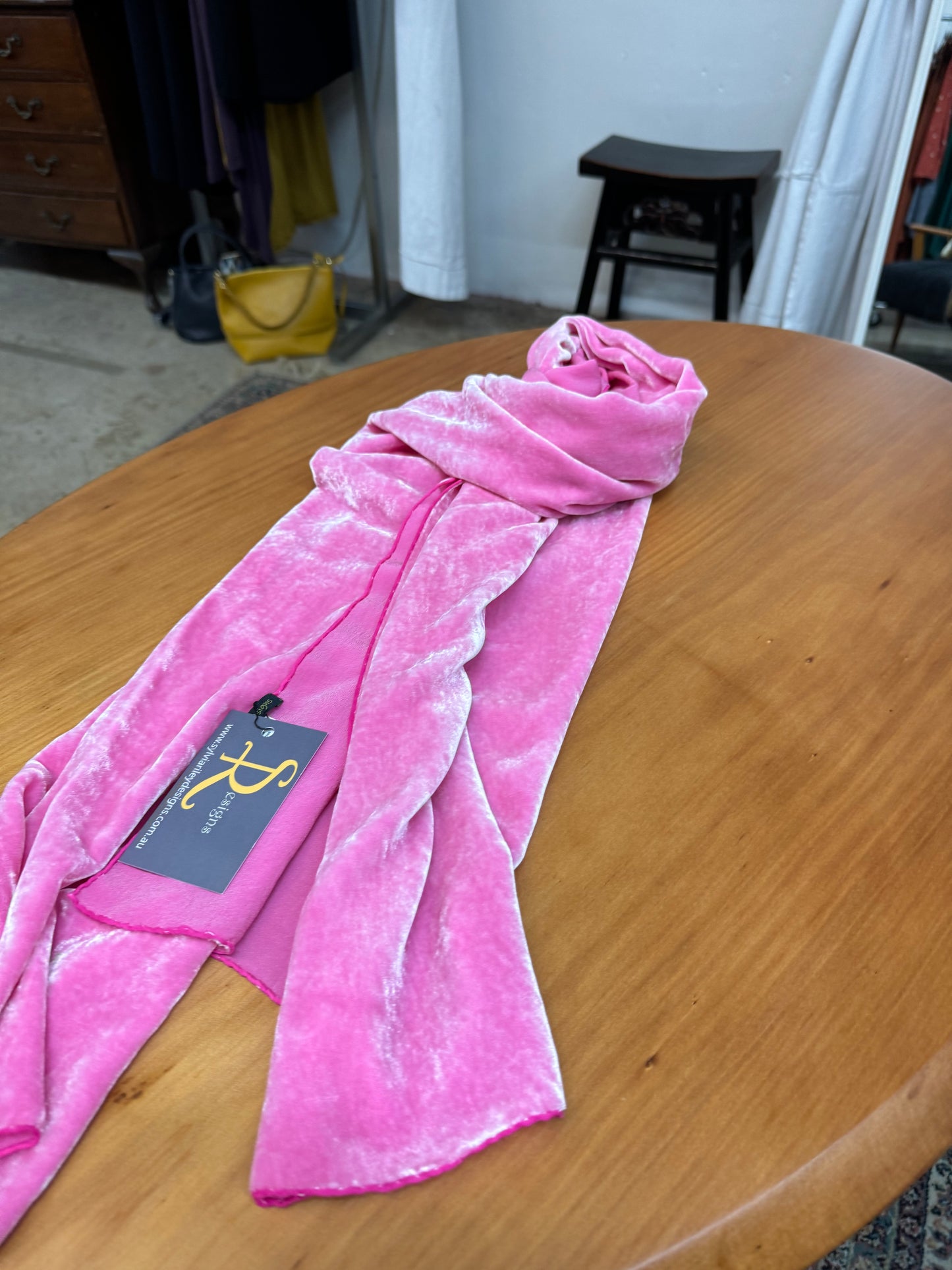 SYLVIA RILEY velvet scarf