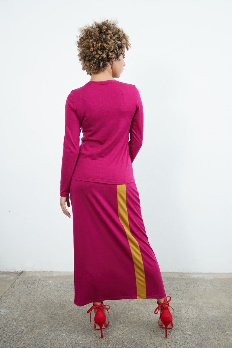SYLVIA RILEY Monica Midi Skirt