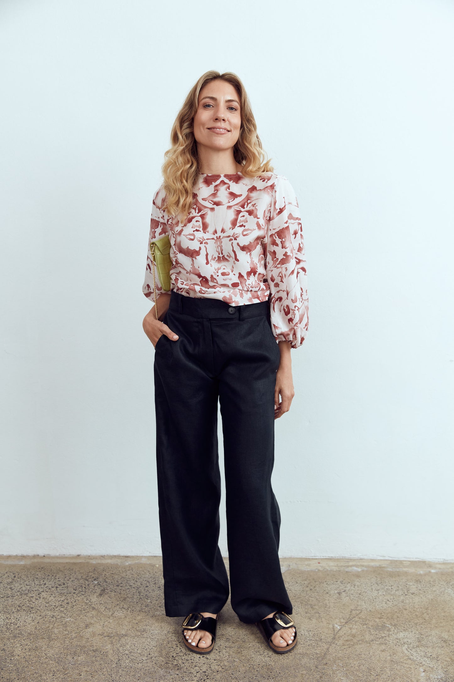 Bacall Twill Linen Pants