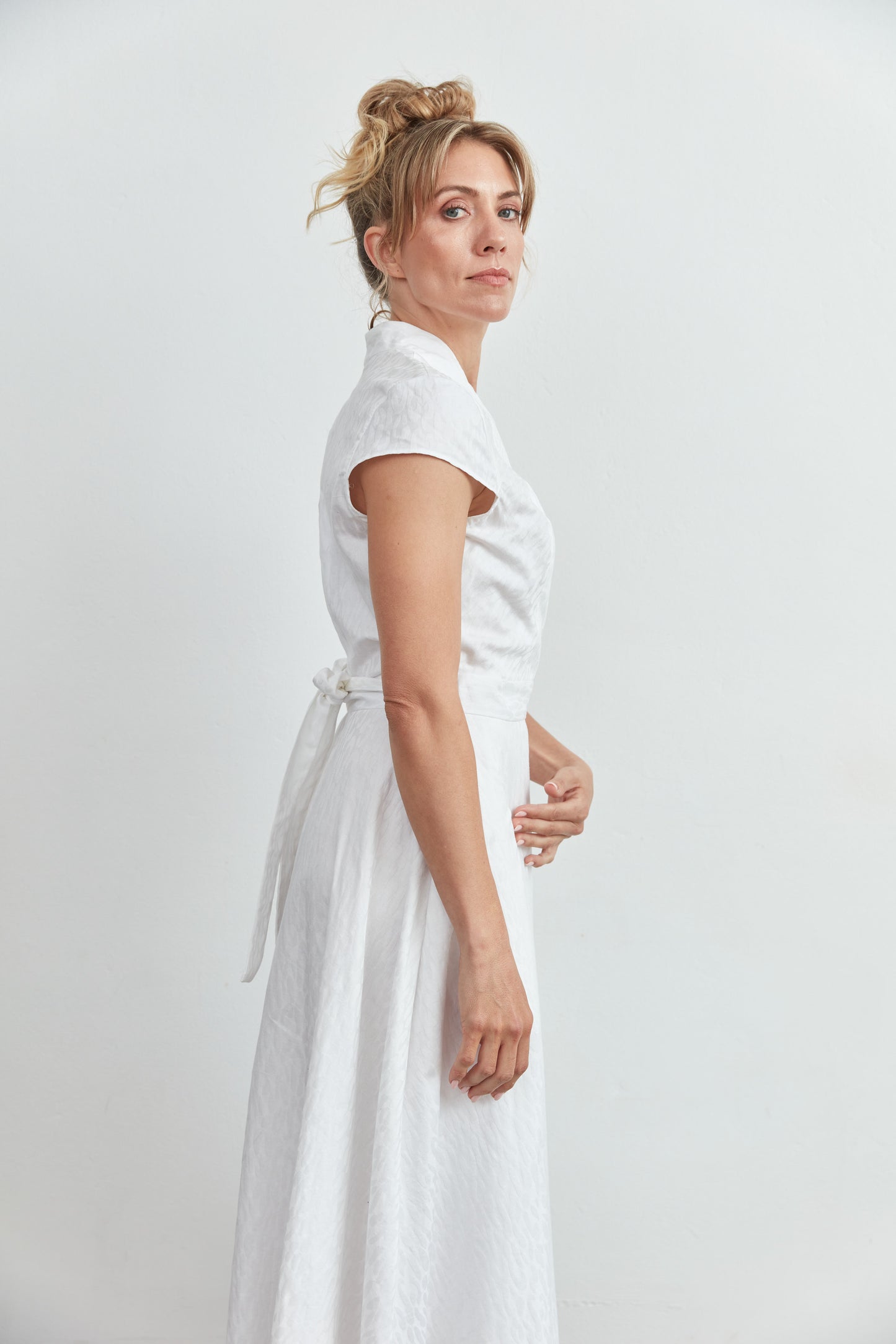 SYLVIA RILEY Grace cotton jacquard dress