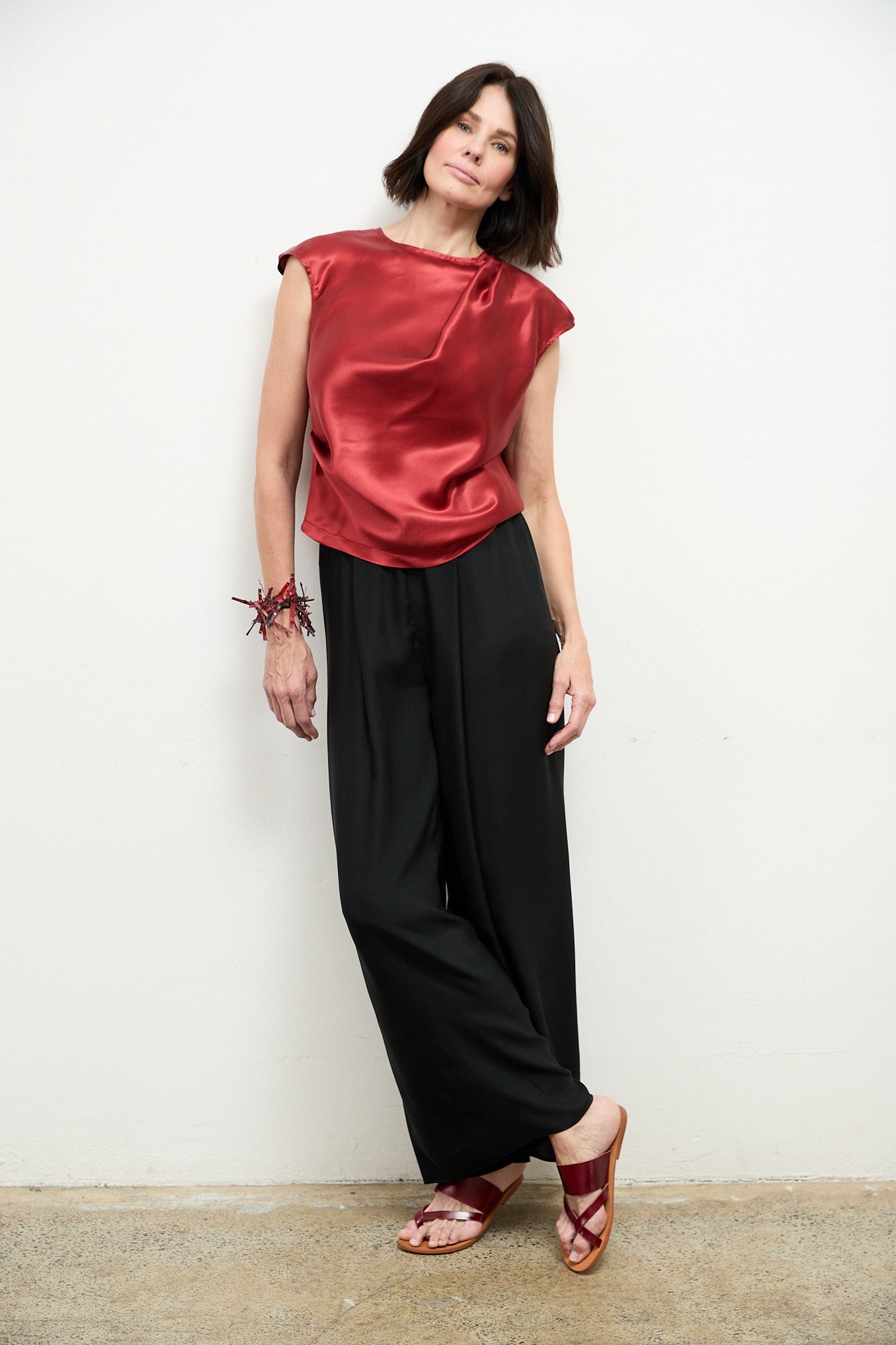 SYLVIA RILEY Erin Silk Pants