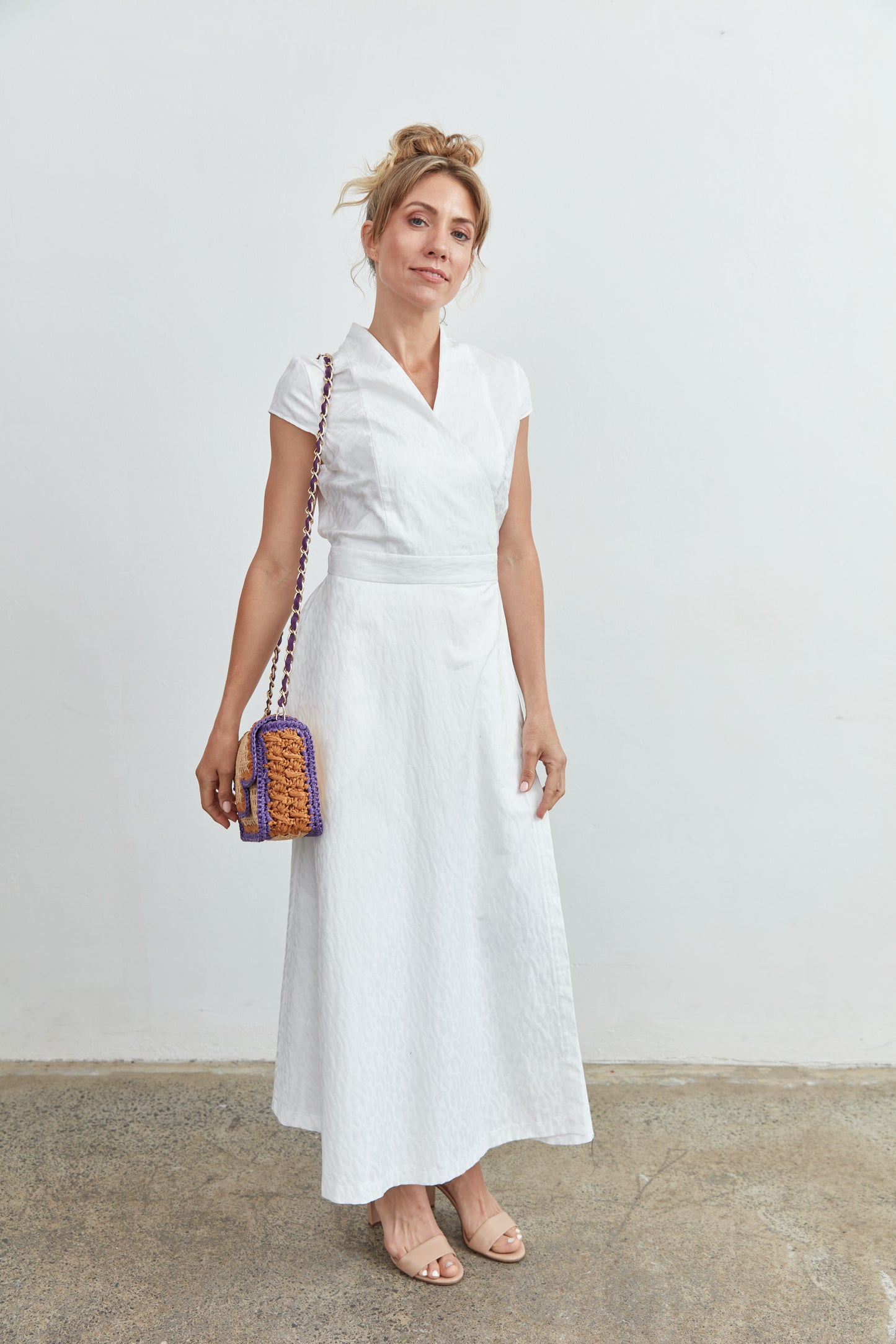 SYLVIA RILEY Grace cotton jacquard dress