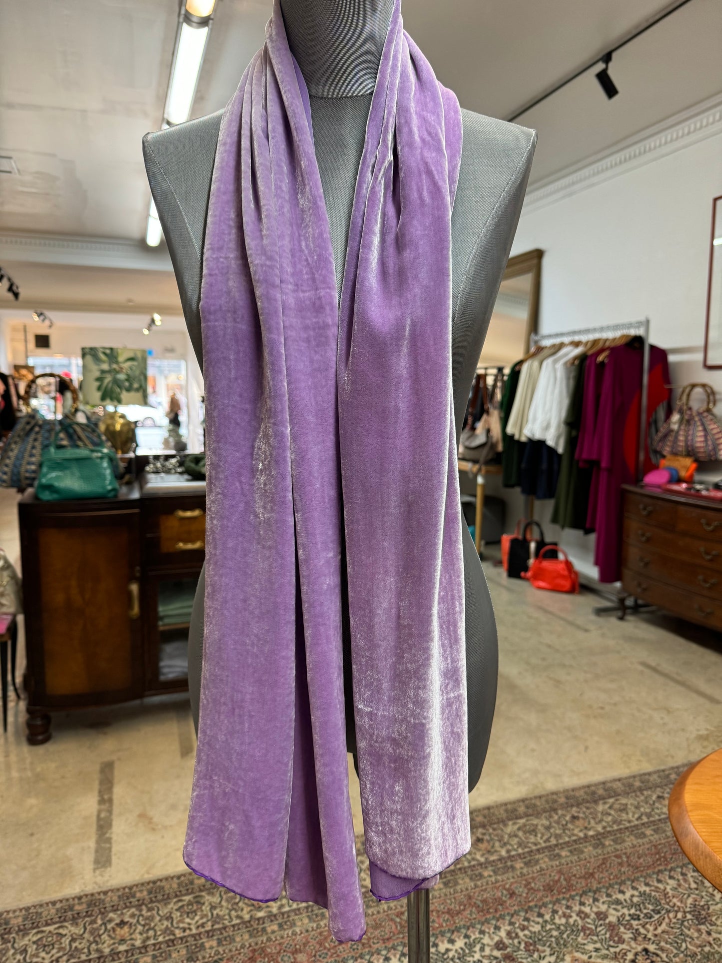 SYLVIA RILEY velvet scarf