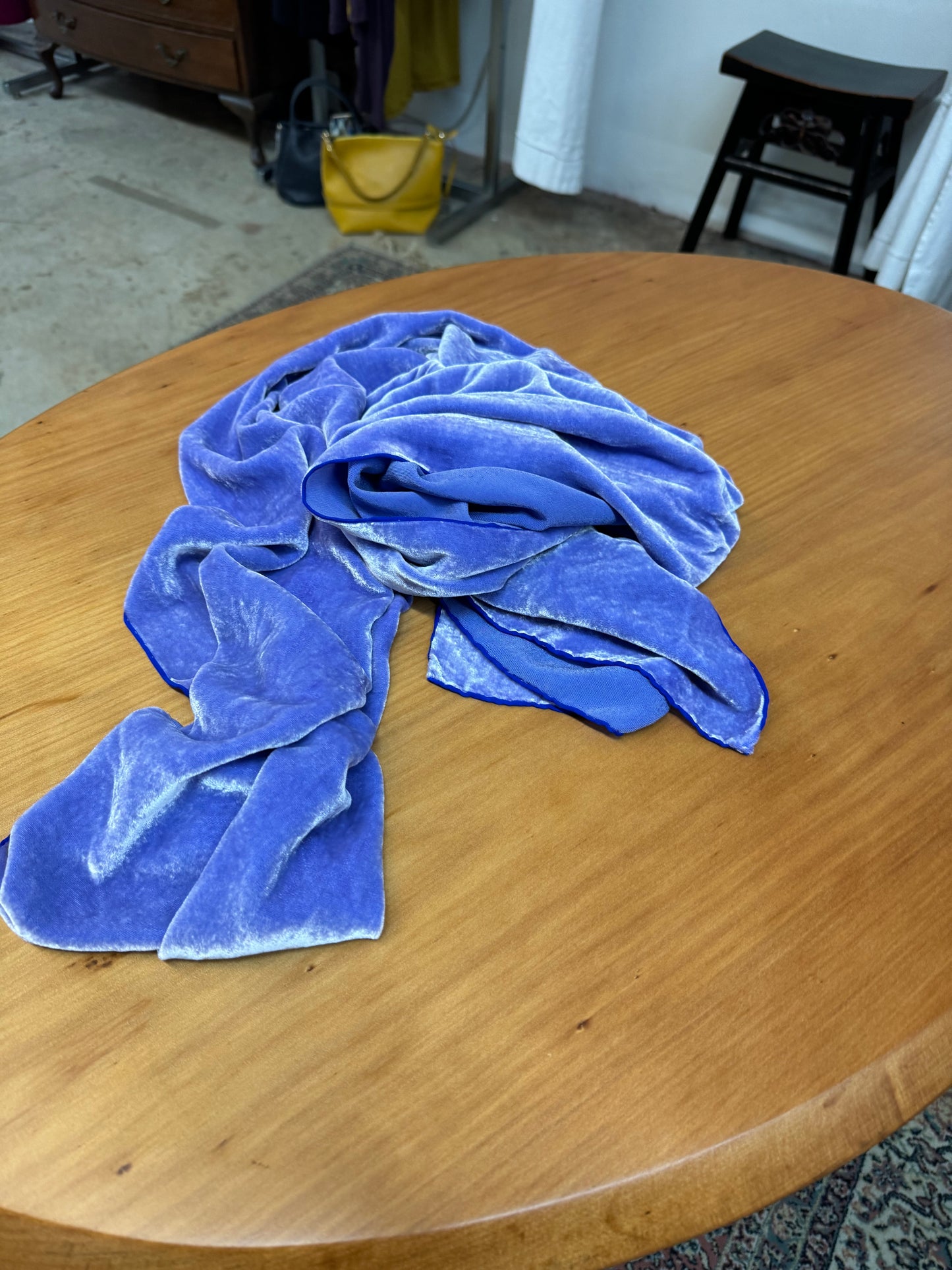 SYLVIA RILEY velvet scarf