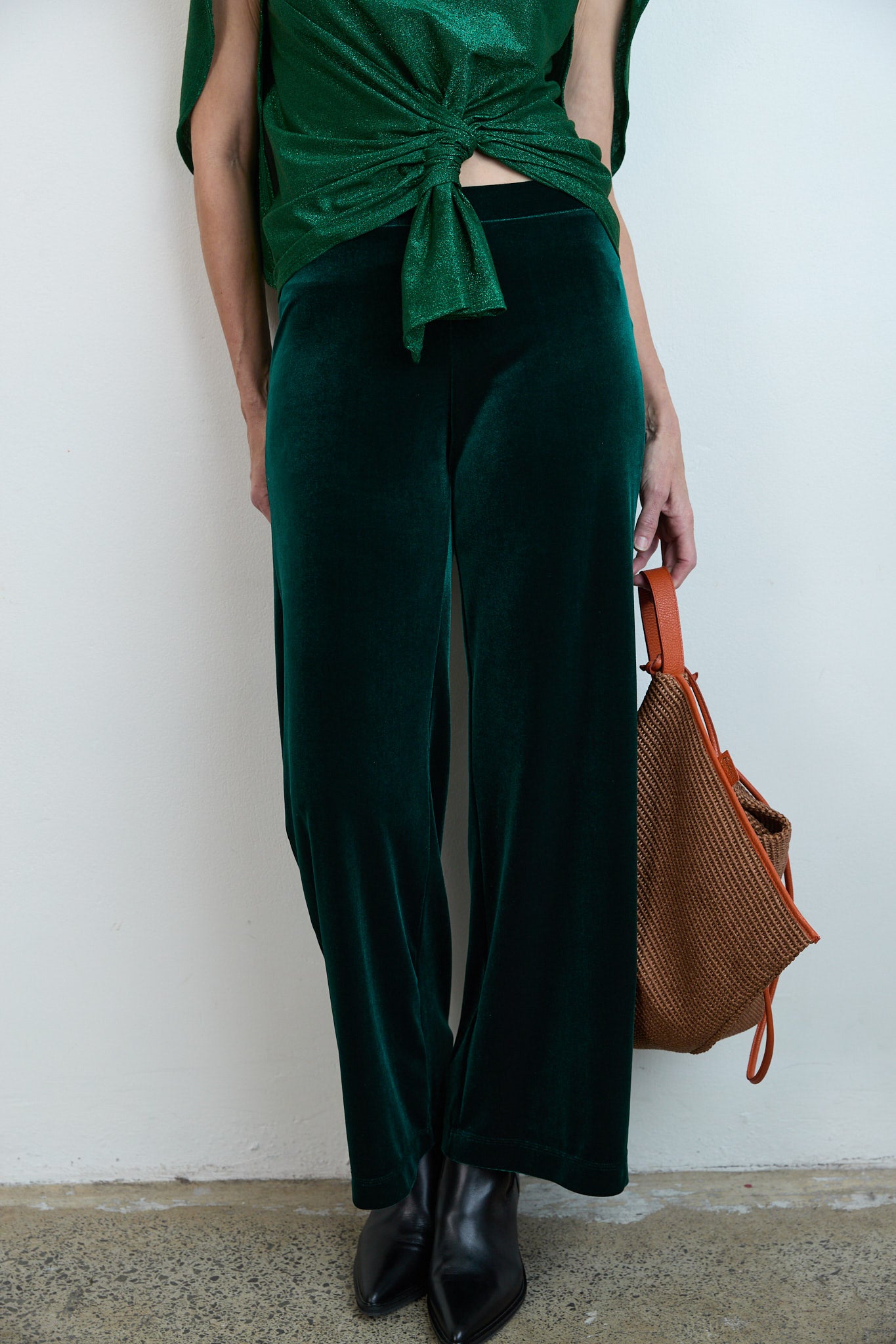Velvet Pants Green