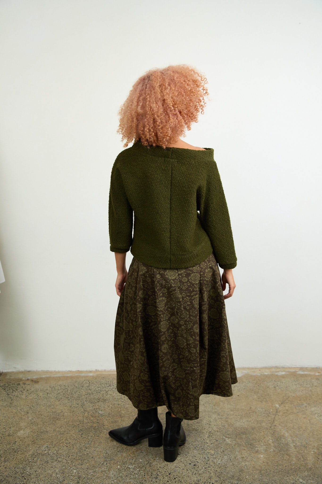Riley Skirt Taupe Printed Drill