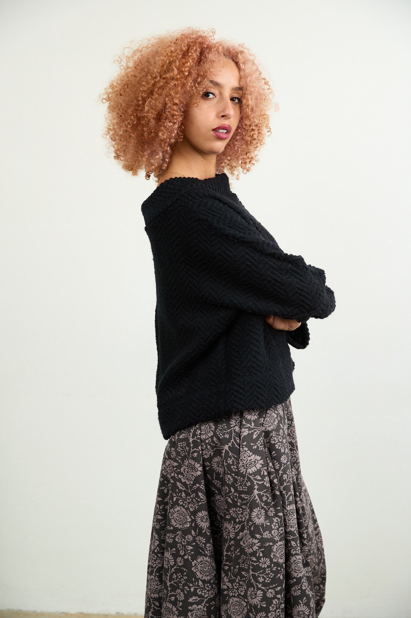 Riley Skirt Taupe Printed Drill