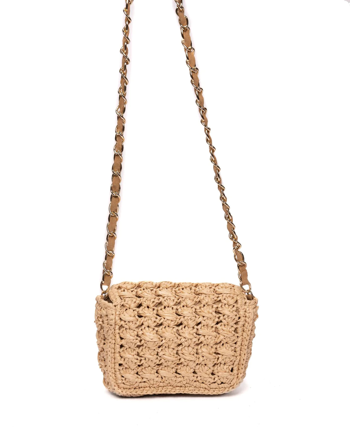 BIDINIS Lucrezia Mini raffia crochet bag