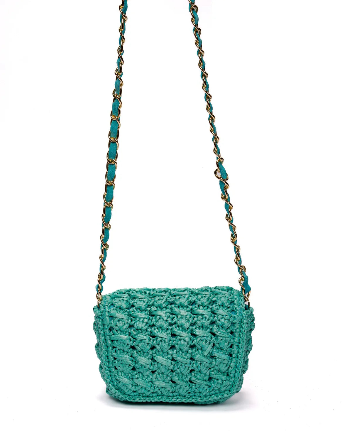 BIDINIS Lucrezia Mini raffia crochet bag