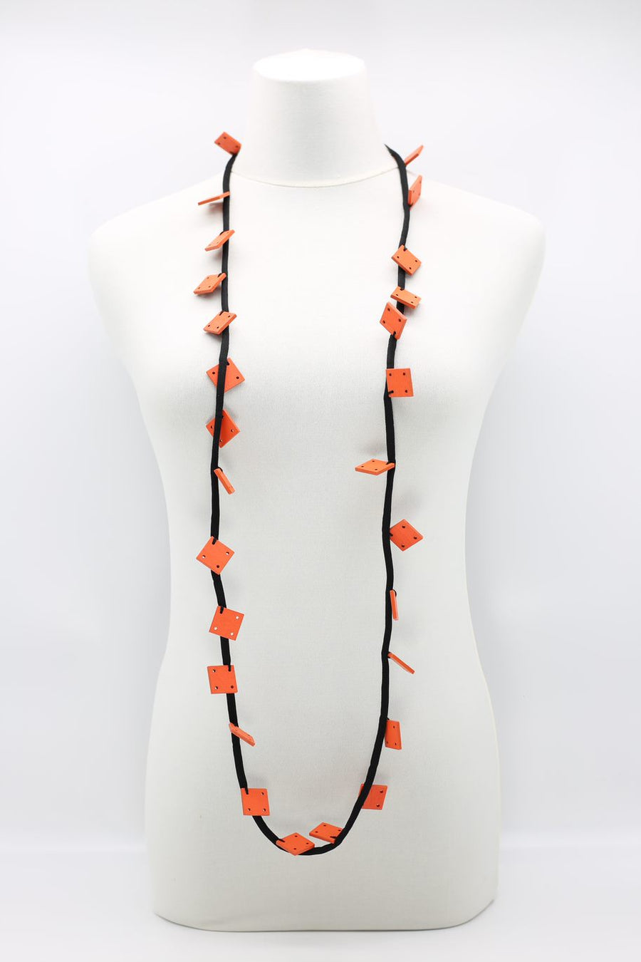 JIANHUI LONDON Wooden Squares on cord Orange