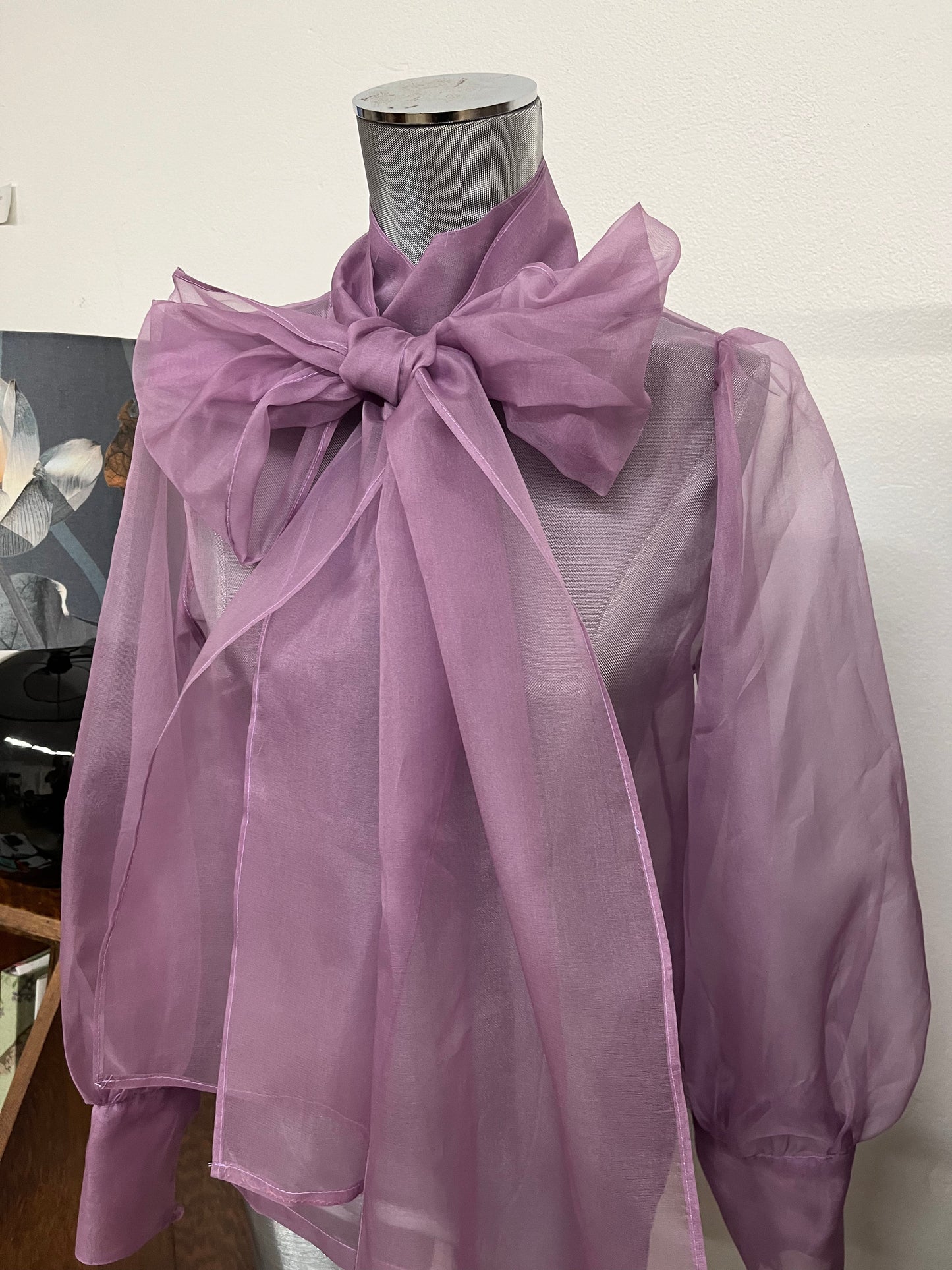 Raven Silk Organza Top