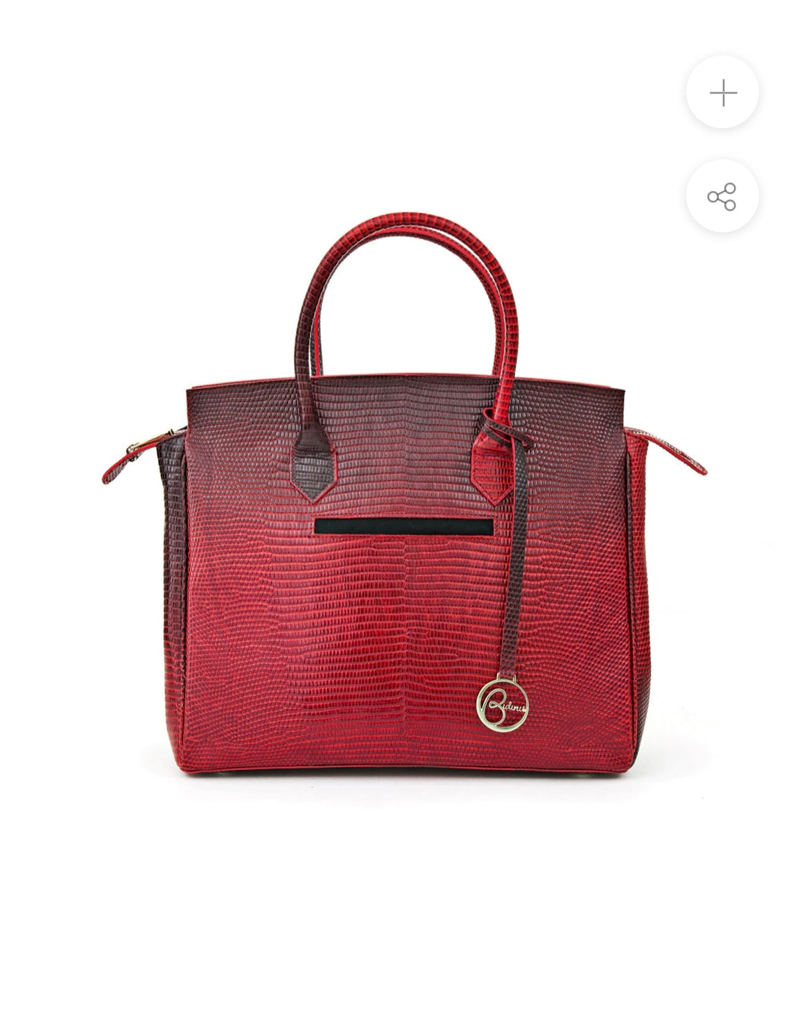 BIDINIS Luigia Lizard Print Leather Bag