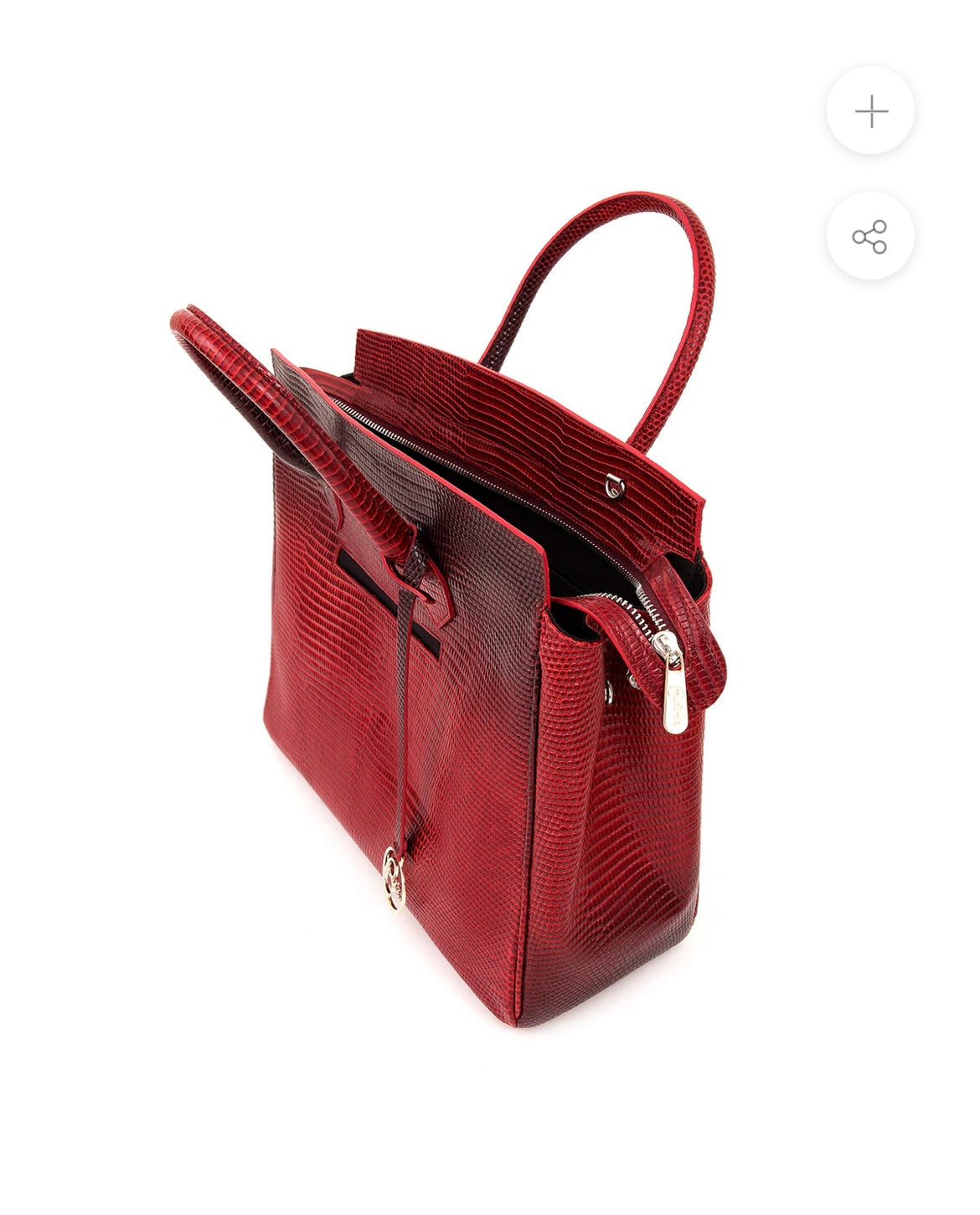 BIDINIS Luigia Lizard Print Leather Bag