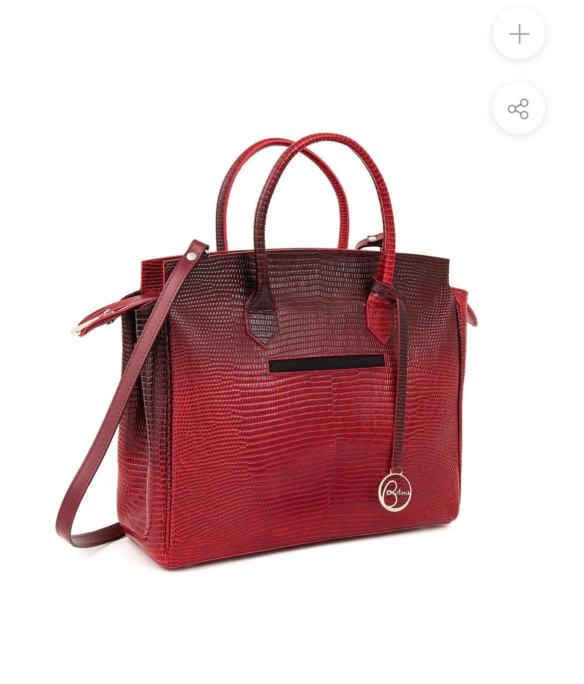 BIDINIS Luigia Lizard Print Leather Bag
