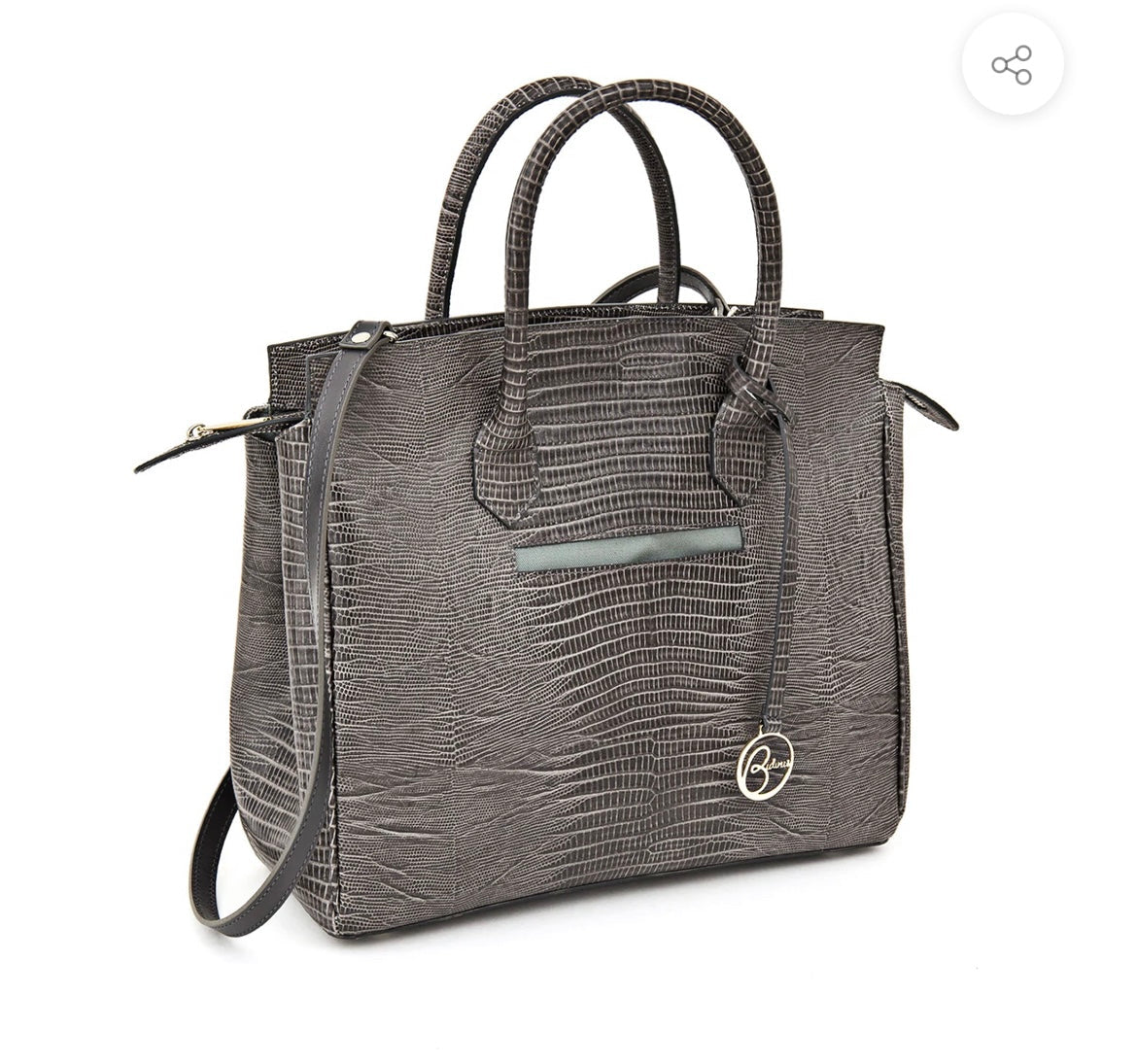 BIDINIS Luigia Lizard Print Leather Bag
