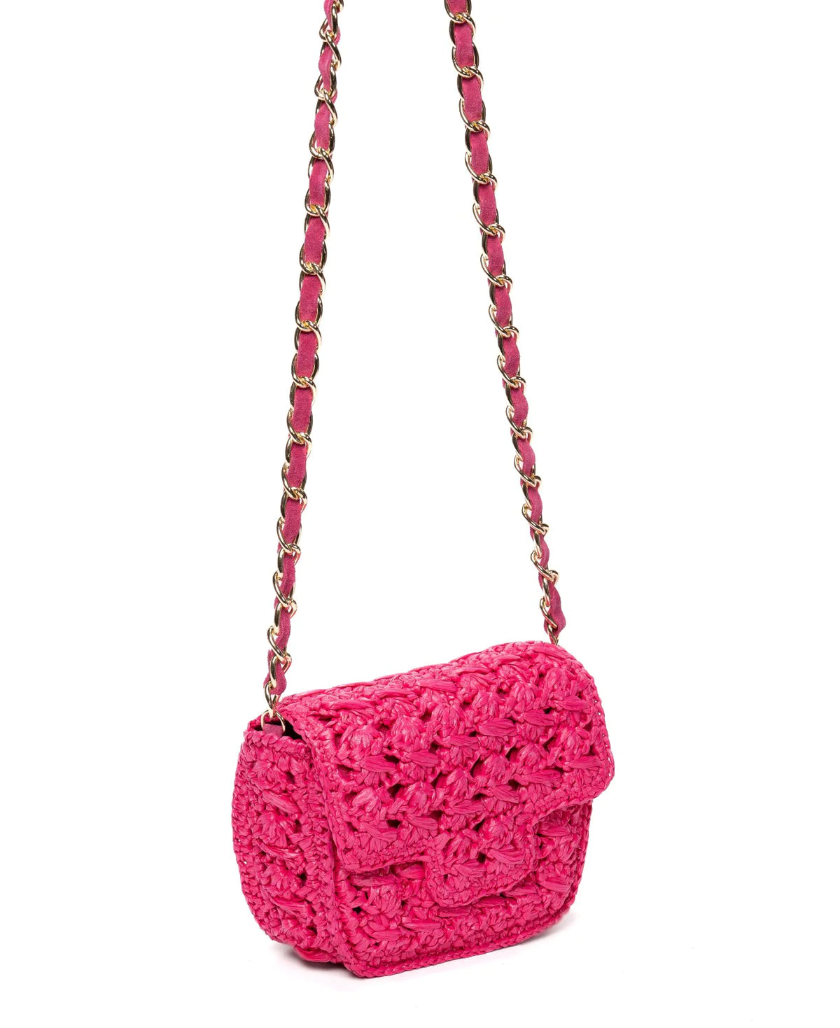 BIDINIS Lucrezia Mini raffia crochet bag