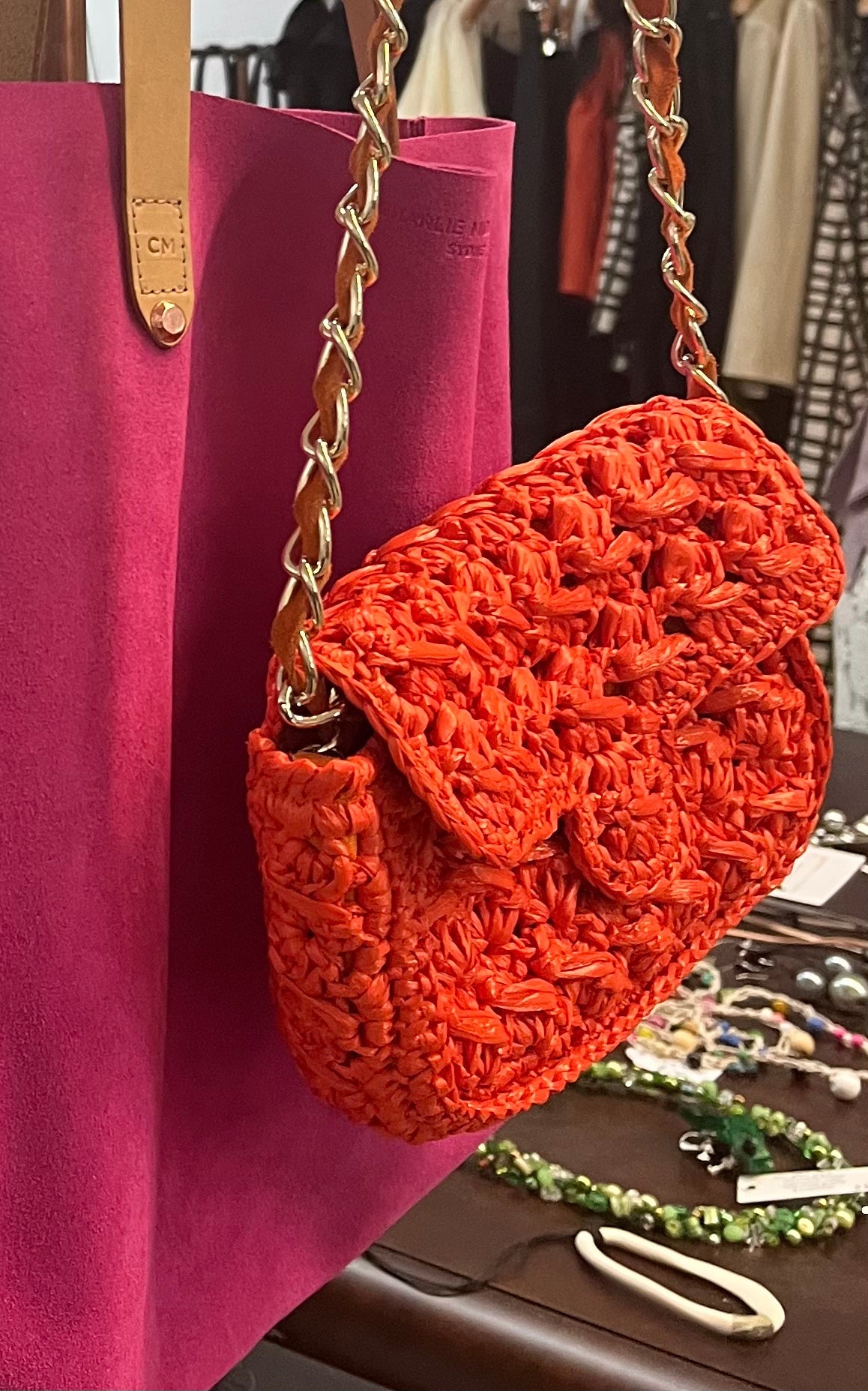 BIDINIS Lucrezia Small Raffia Shoulder Bag
