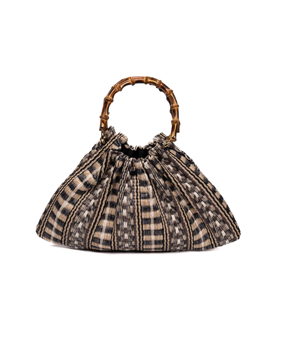 BIDINIS Caterina Medium Aztec Raffia Shopping Bag