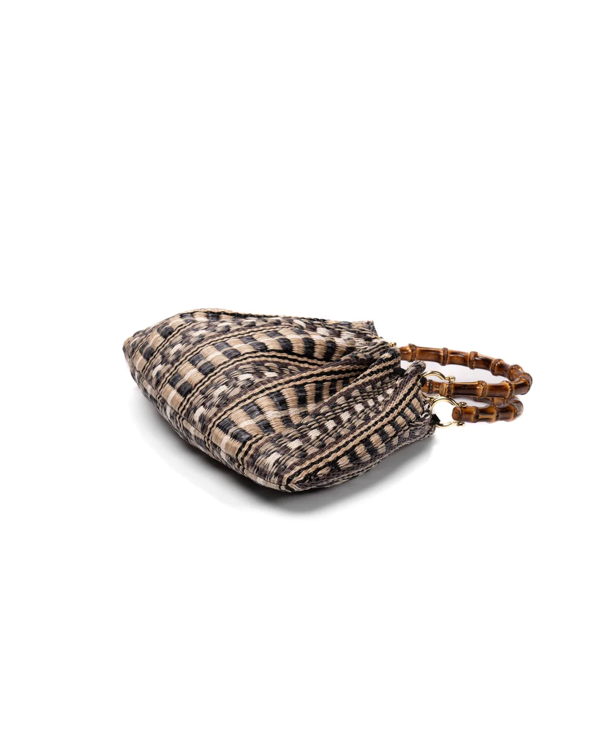 BIDINIS Caterina Medium Aztec Raffia Shopping Bag