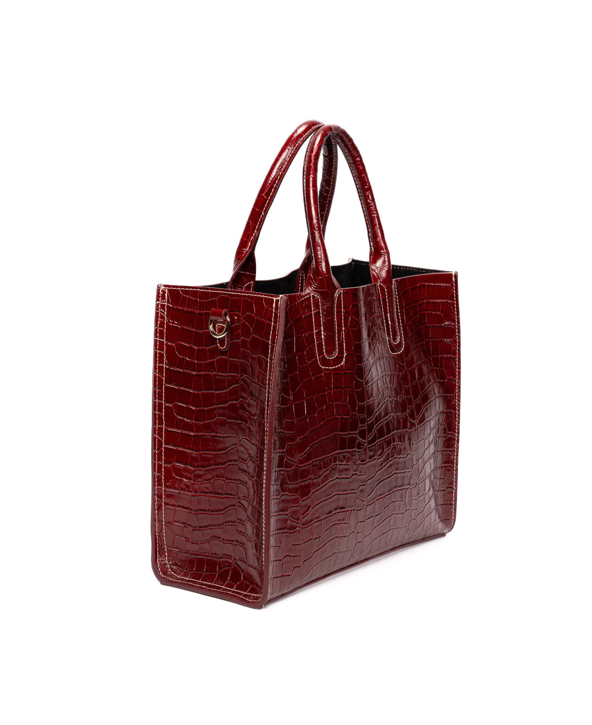 BIDINIS Florence Croco Tote Azure