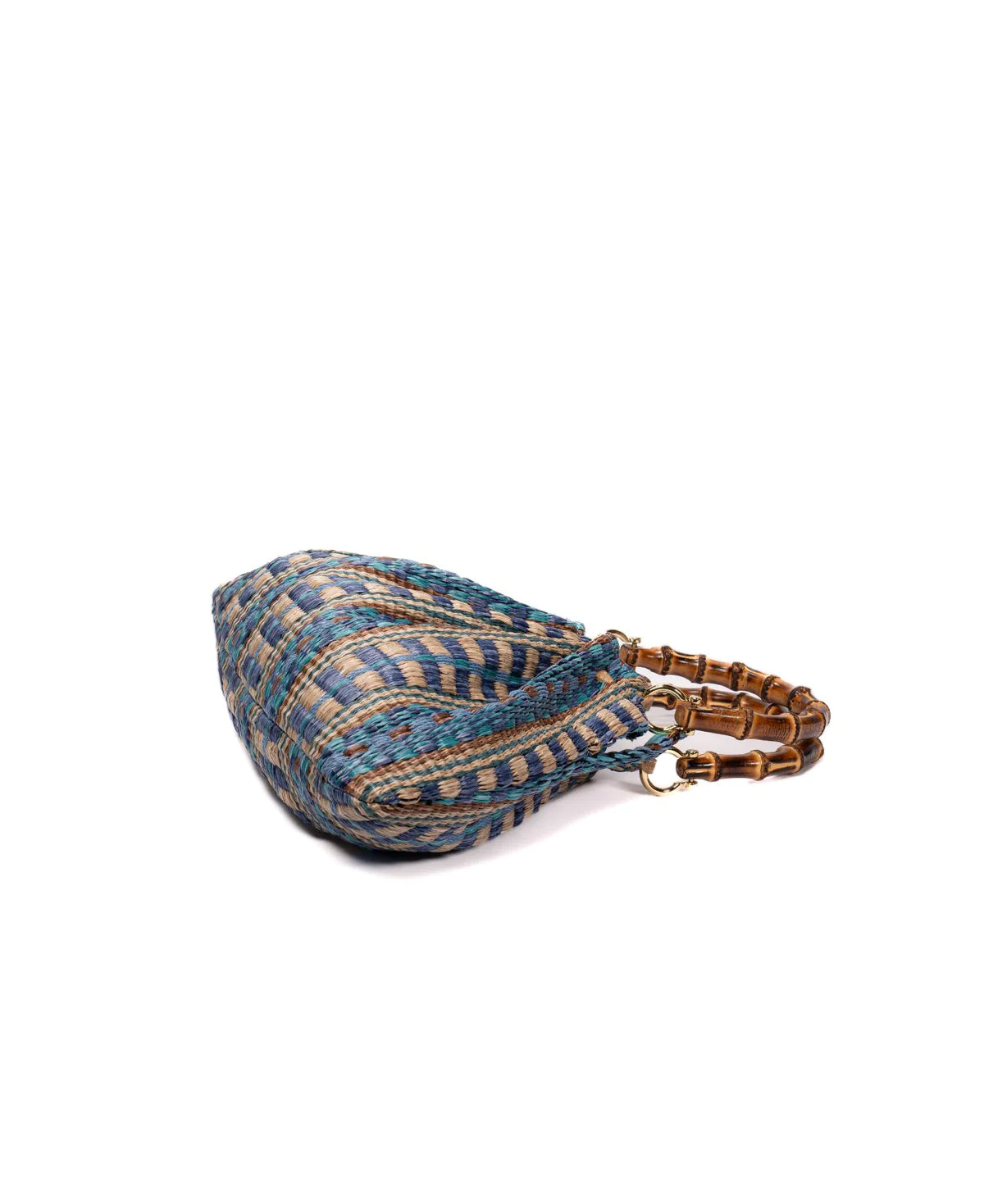 BIDINIS Caterina Medium Aztec Raffia Shopping Bag