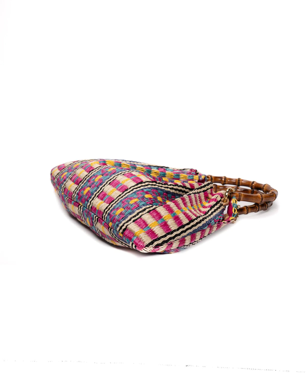 BIDINIS Caterina Medium Aztec Raffia Shopping Bag