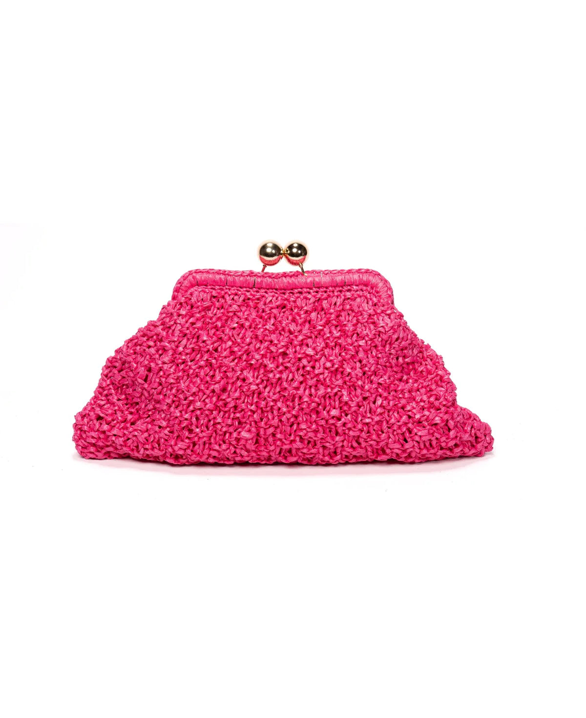 BIDINIS Margherita raffia clutch