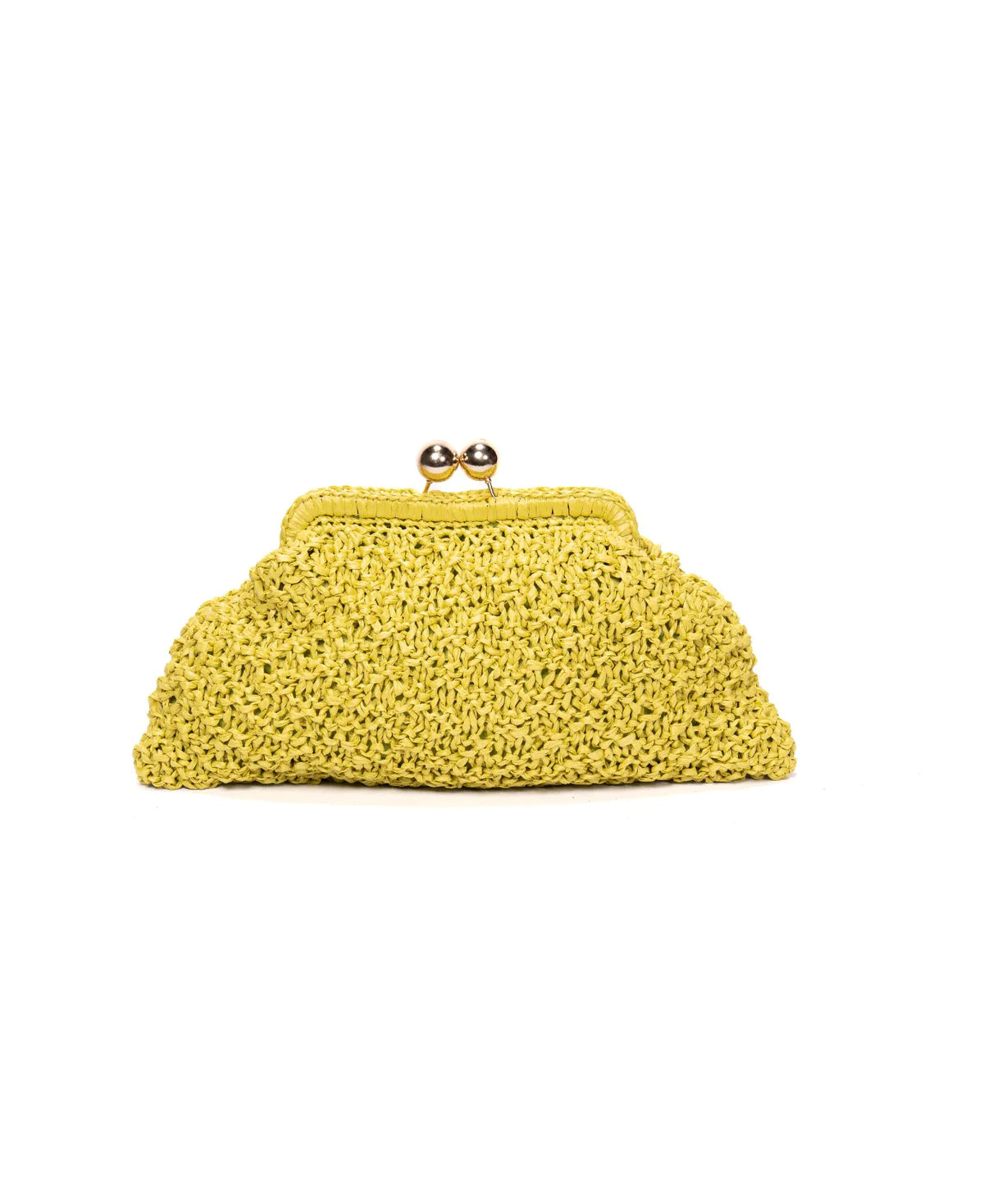 BIDINIS Margherita raffia clutch