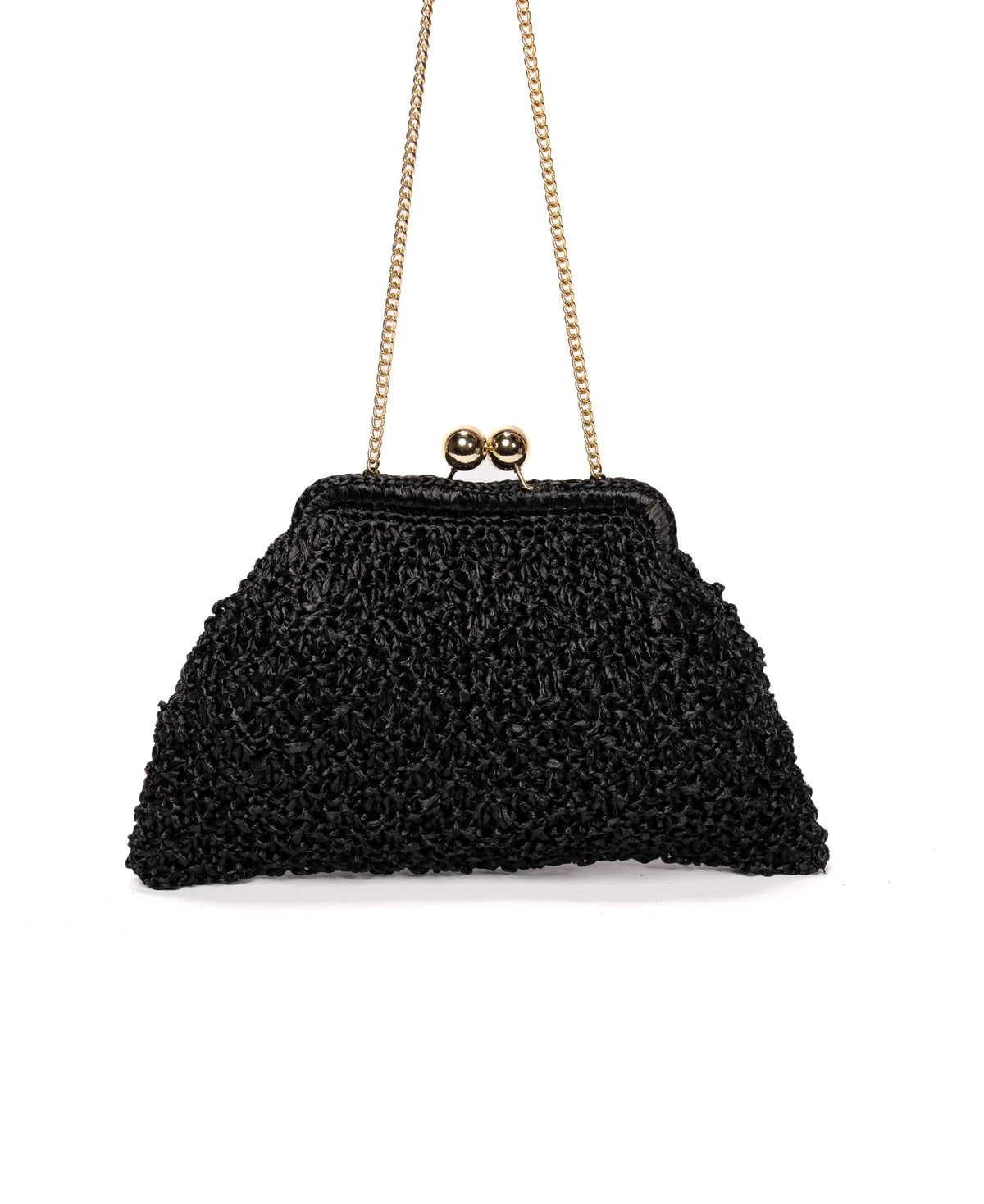 BIDINIS Margherita raffia clutch