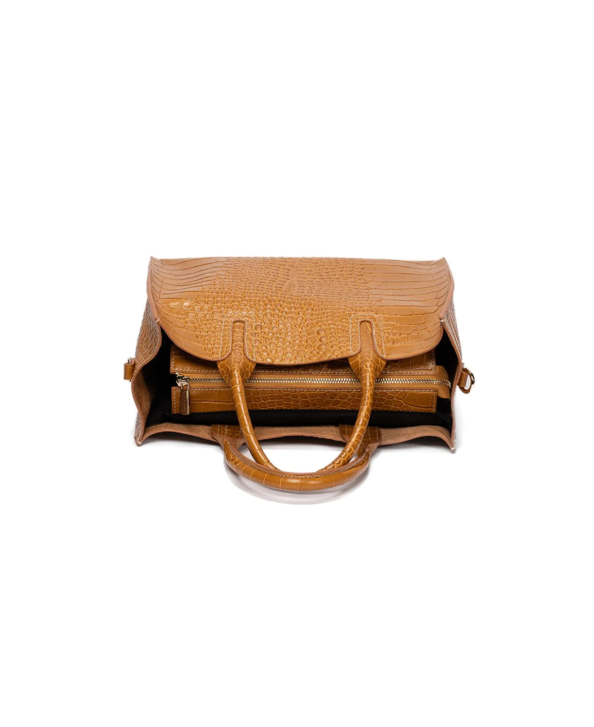 BIDINIS Florence Croco Tote Azure