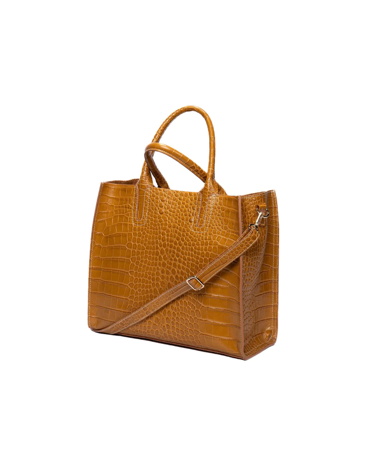BIDINIS Florence Croco Tote Azure