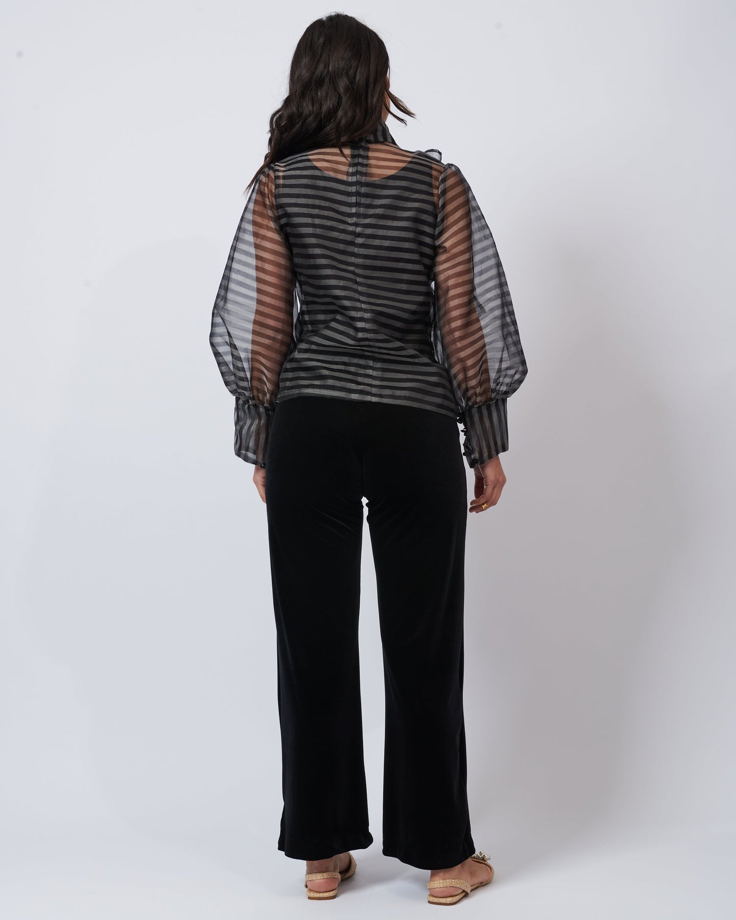 Raven Silk Organza Top