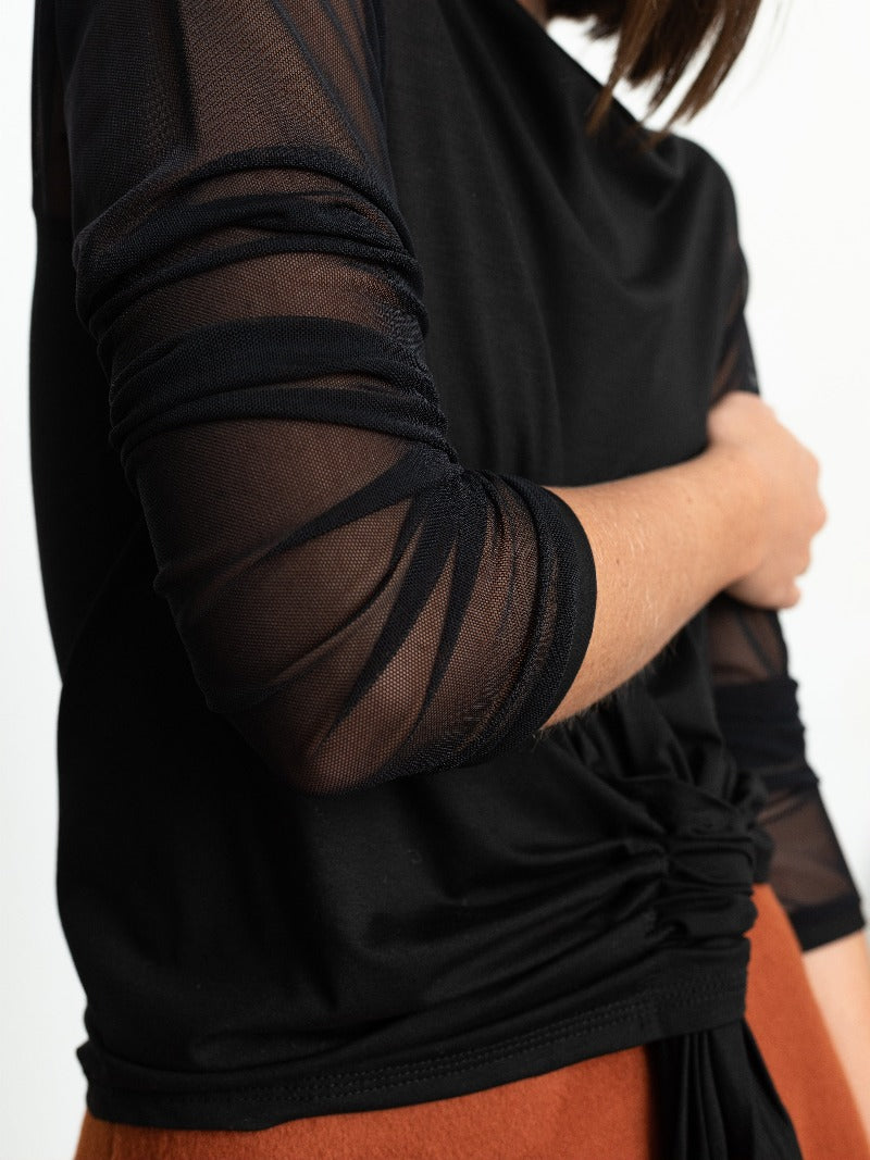 Tokyo mesh sleeve top