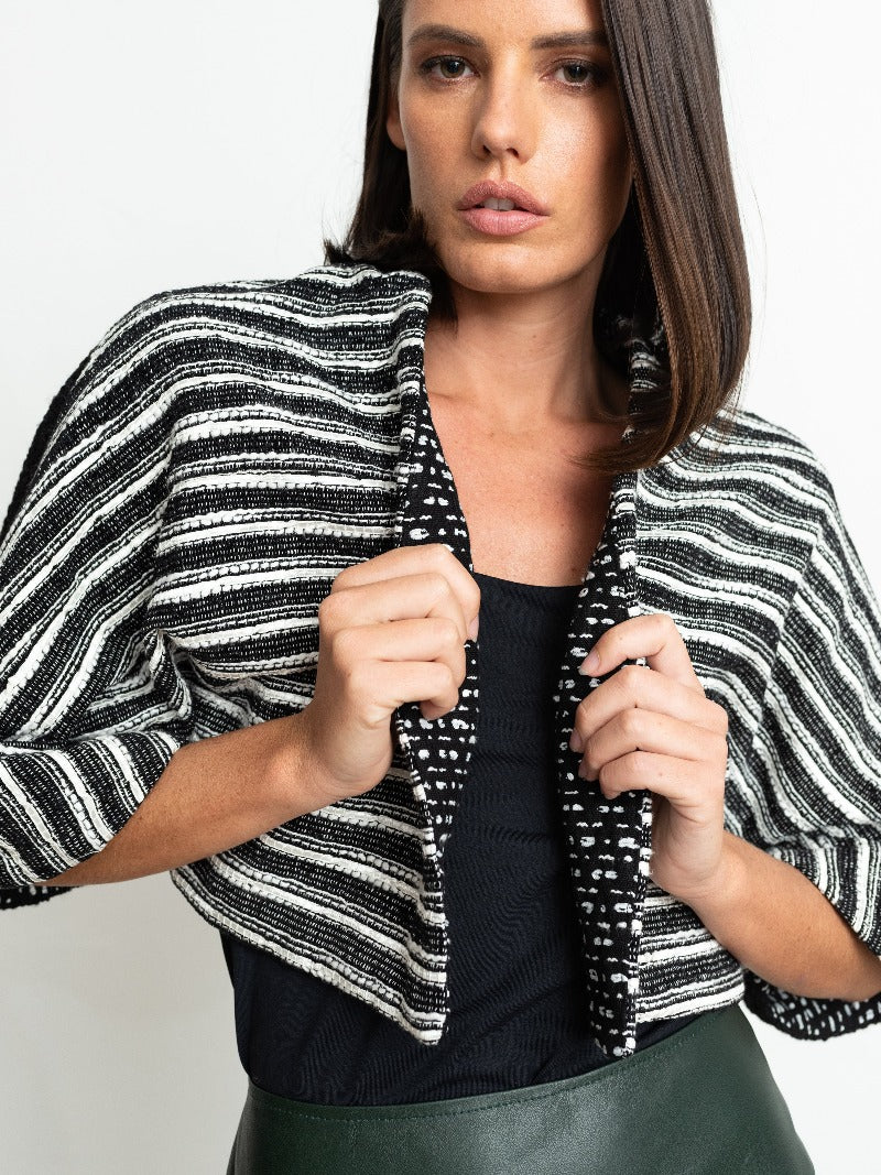 Greta Mini Jacket black/white