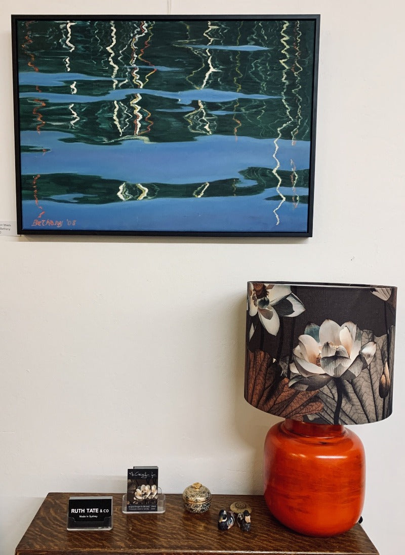 MS CHIEF DESIGNS Small Matte Ginger Jar with Lotus Night Shade