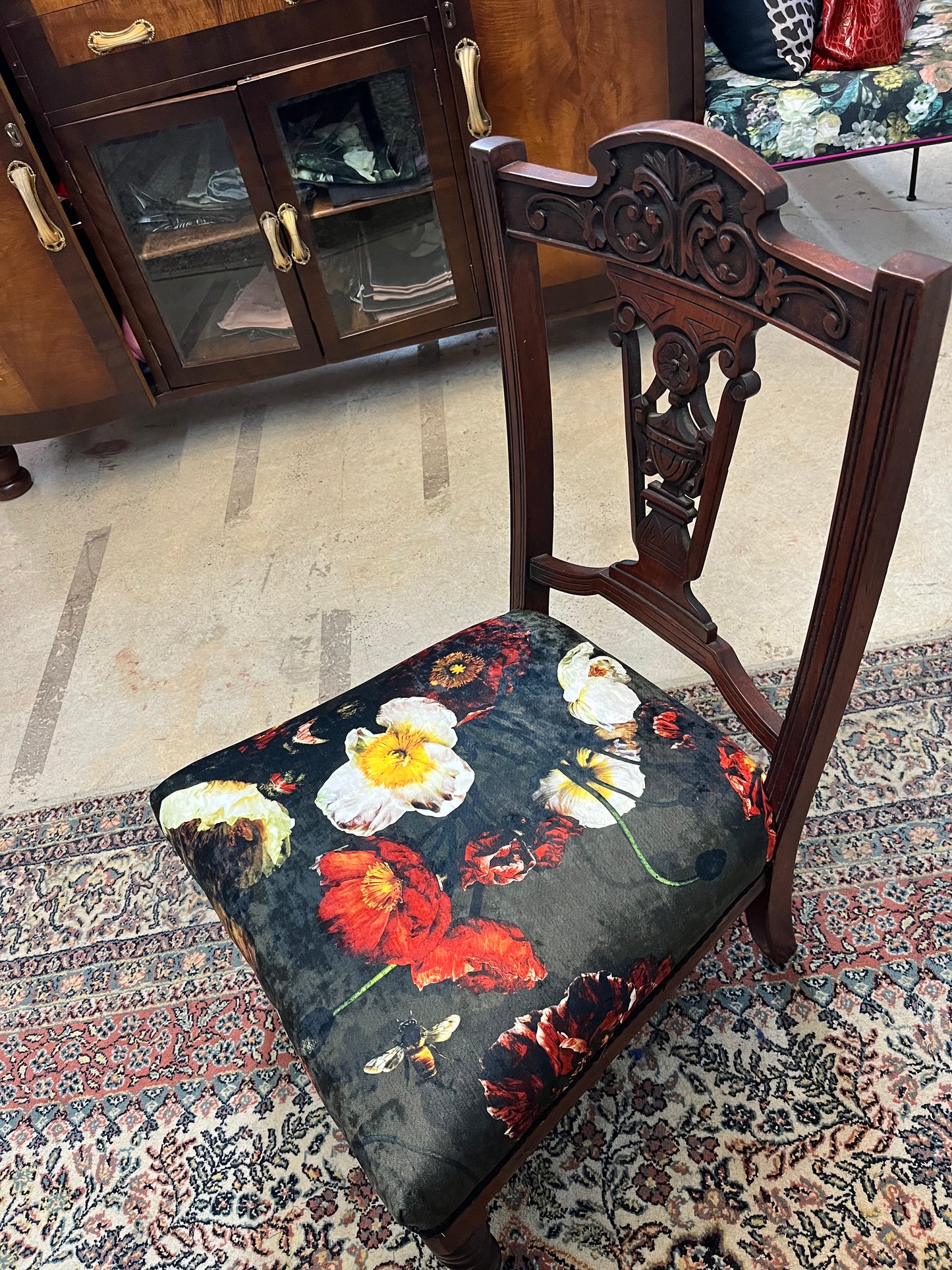 MS CHIEF DESIGNS Olive Grove Poppies in Chenille