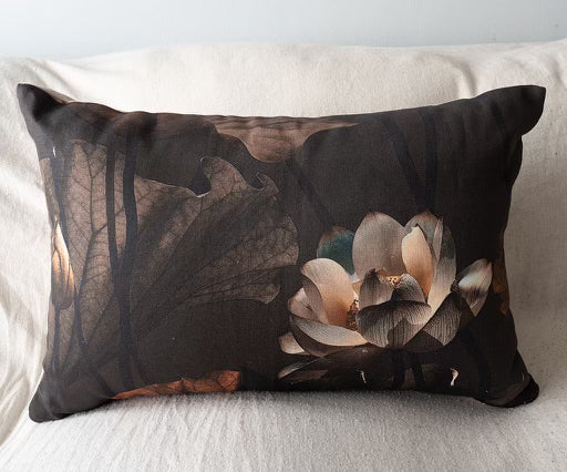 MS CHIEF DESIGNS Linen Cushion in Lotus Night