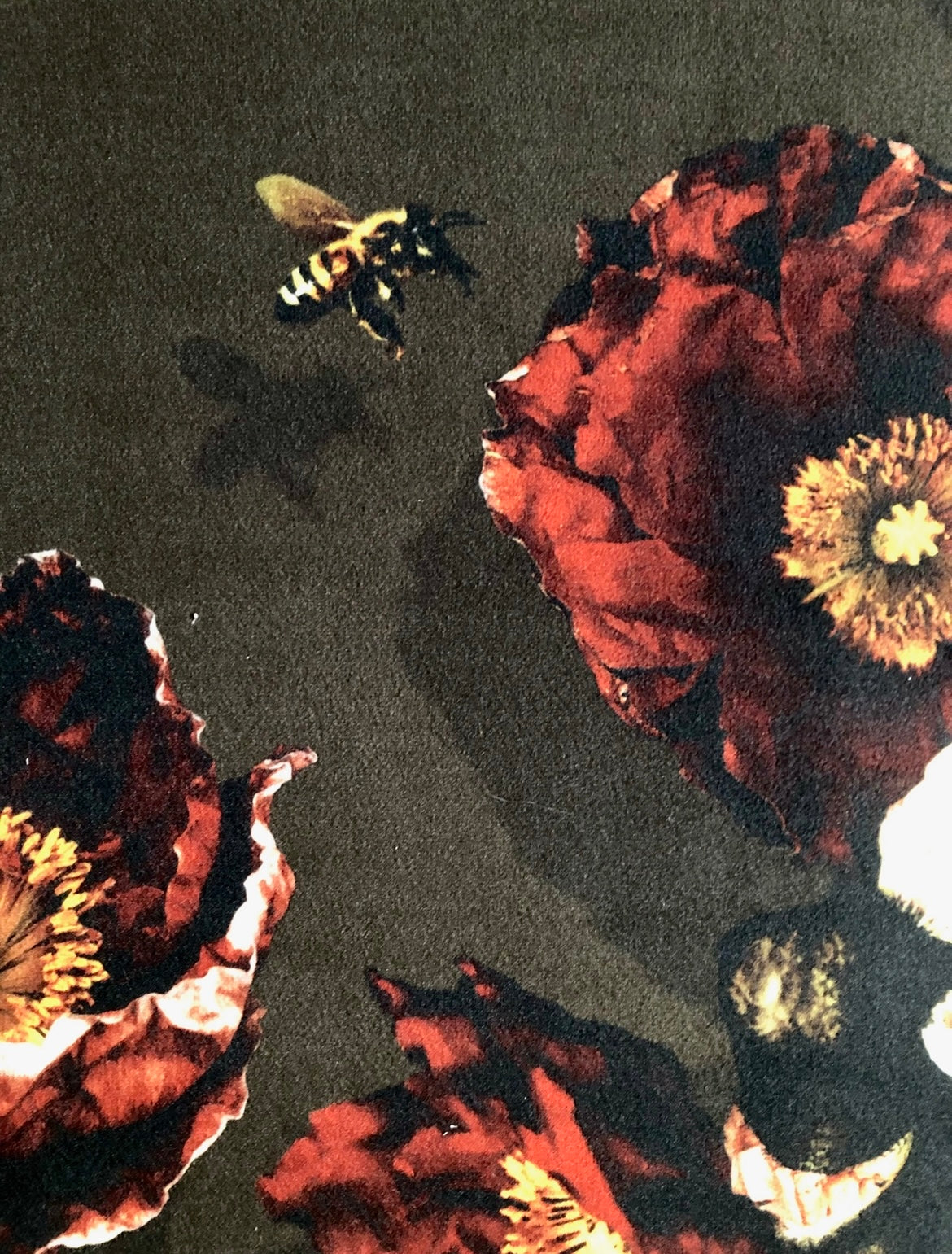 MS CHIEF DESIGNS Olive Grove Poppies in Chenille