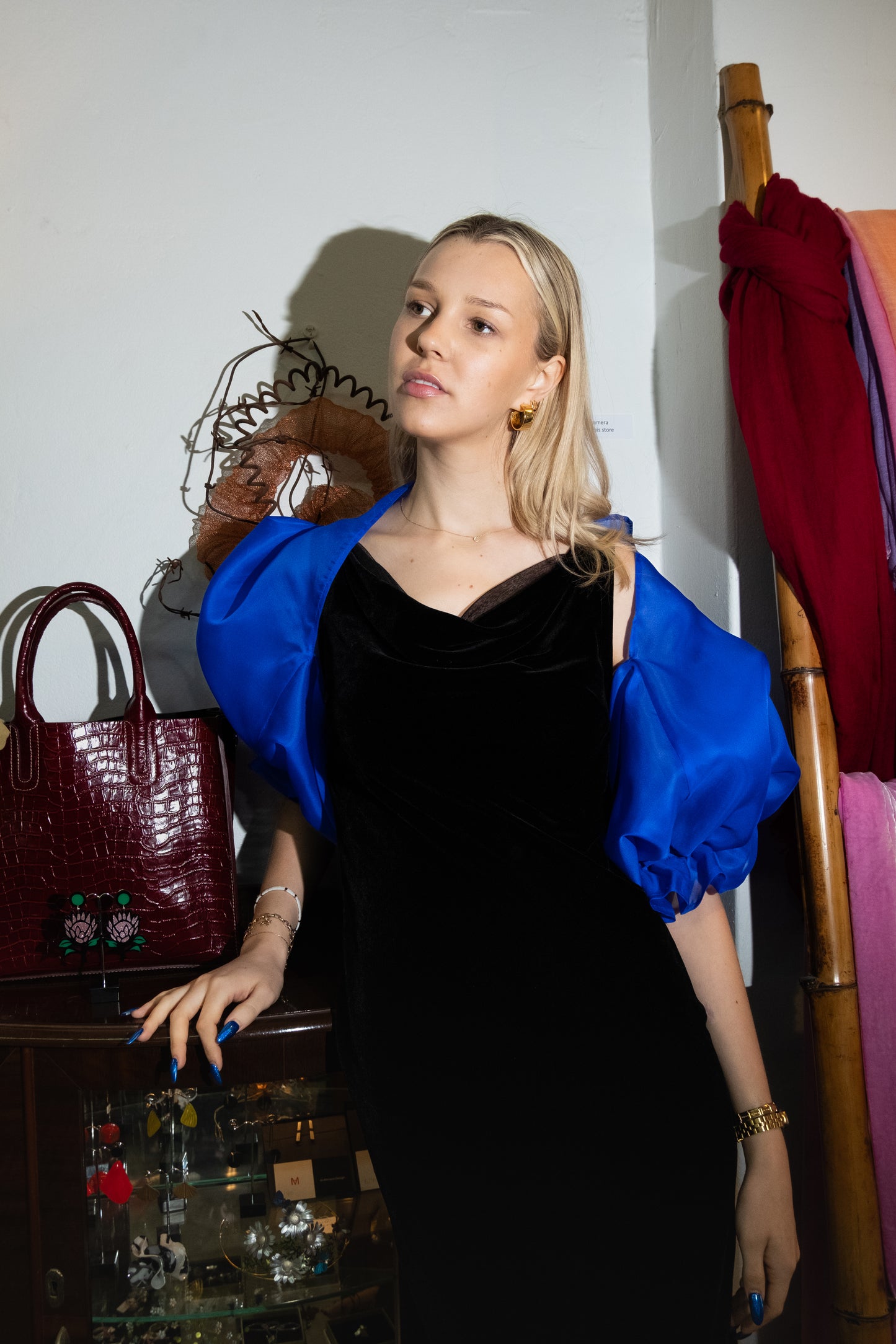 Silk Satin Organza Shrug