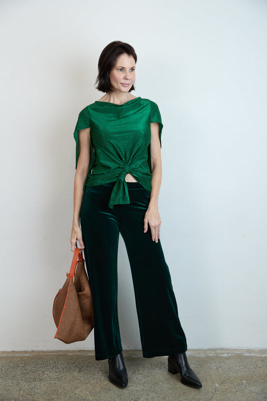 Velvet Pants Green