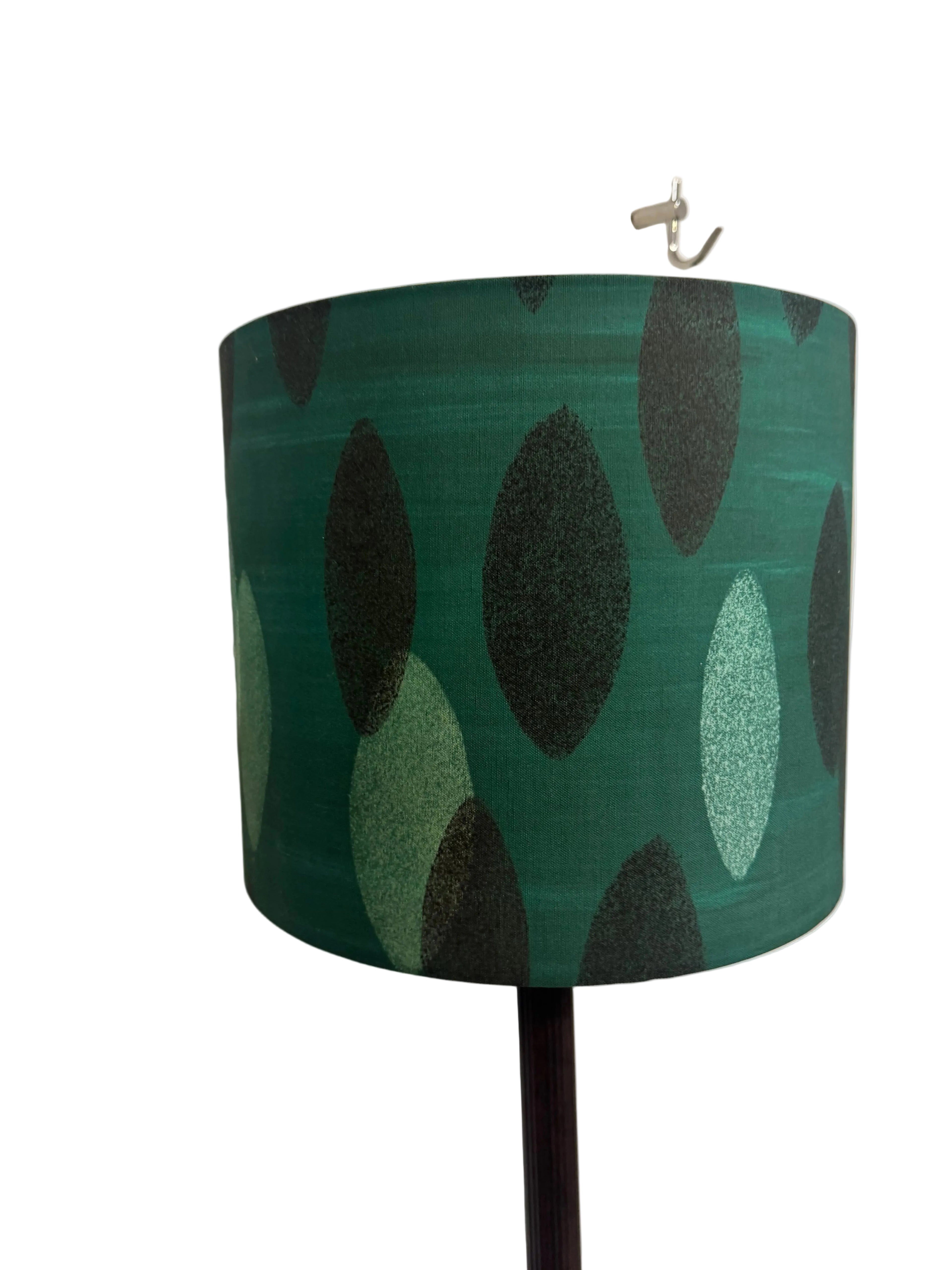 LAMP-Zynska Textiles shade on metal standard lamp base