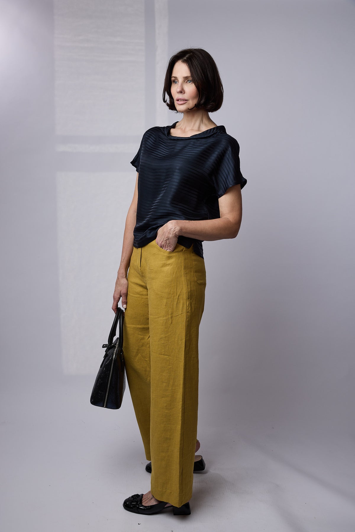 Florence Linen Pants Mustard