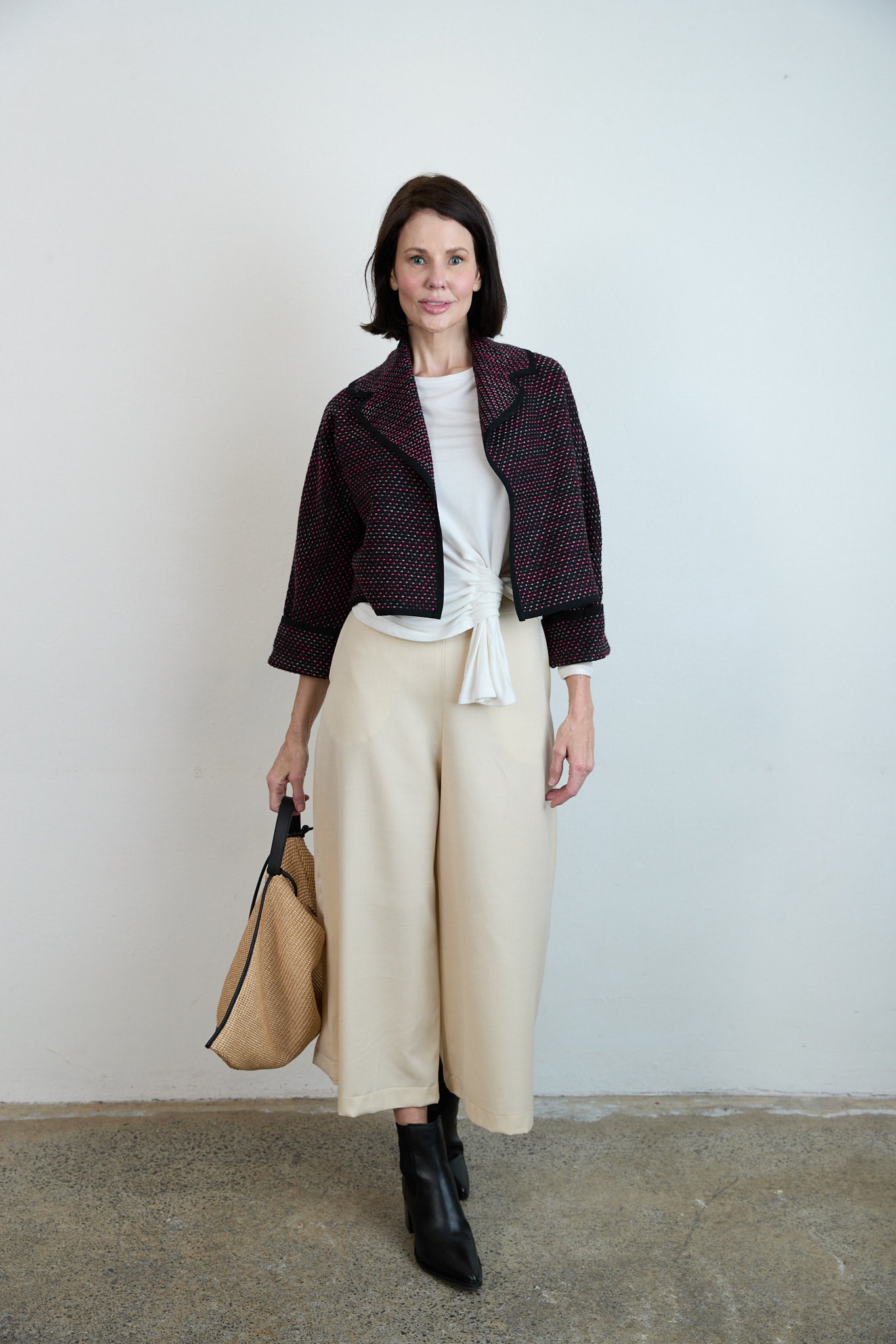 Eliza Italian Tweed Jacket Pink