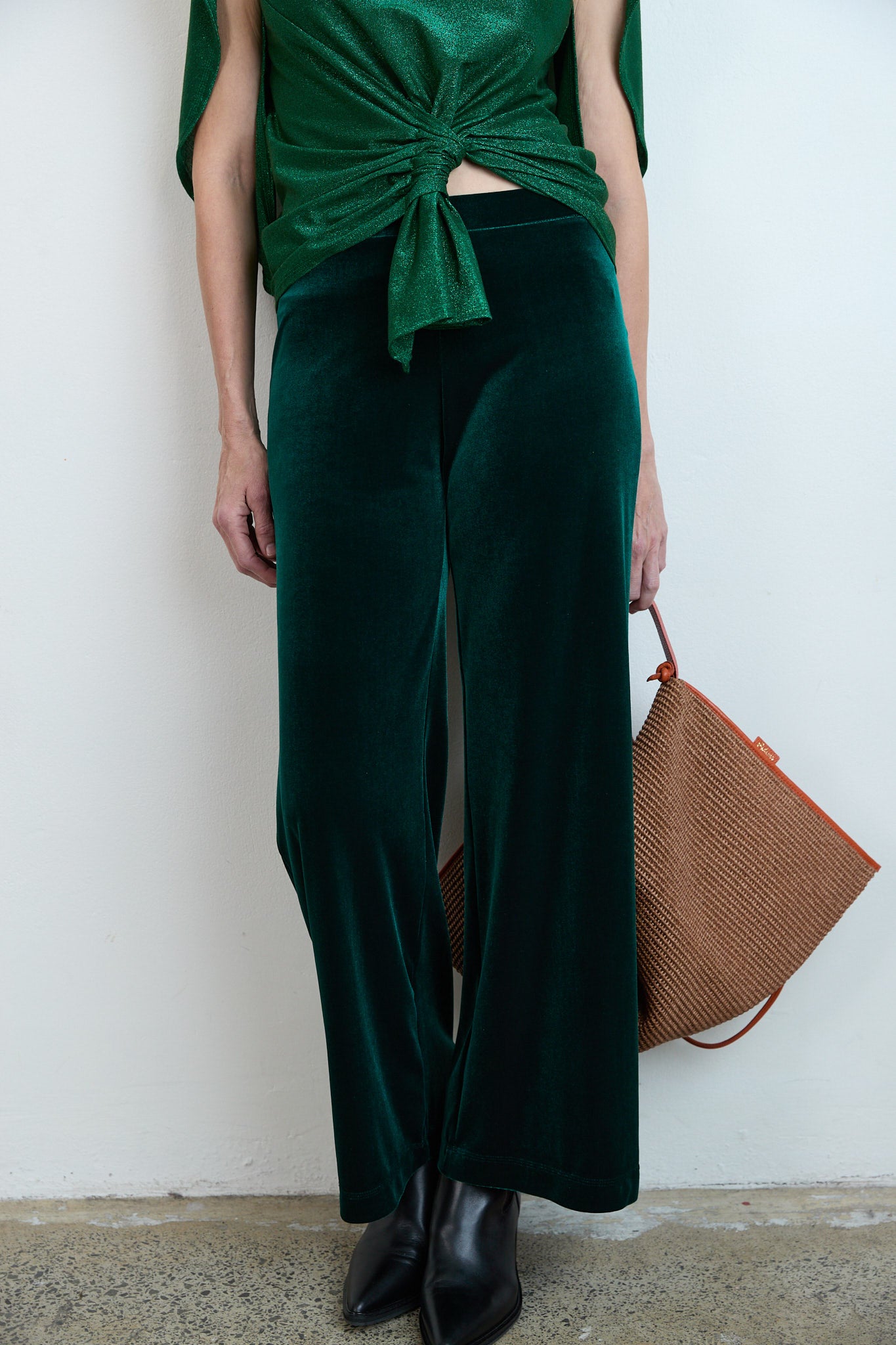 Velvet Pants Green